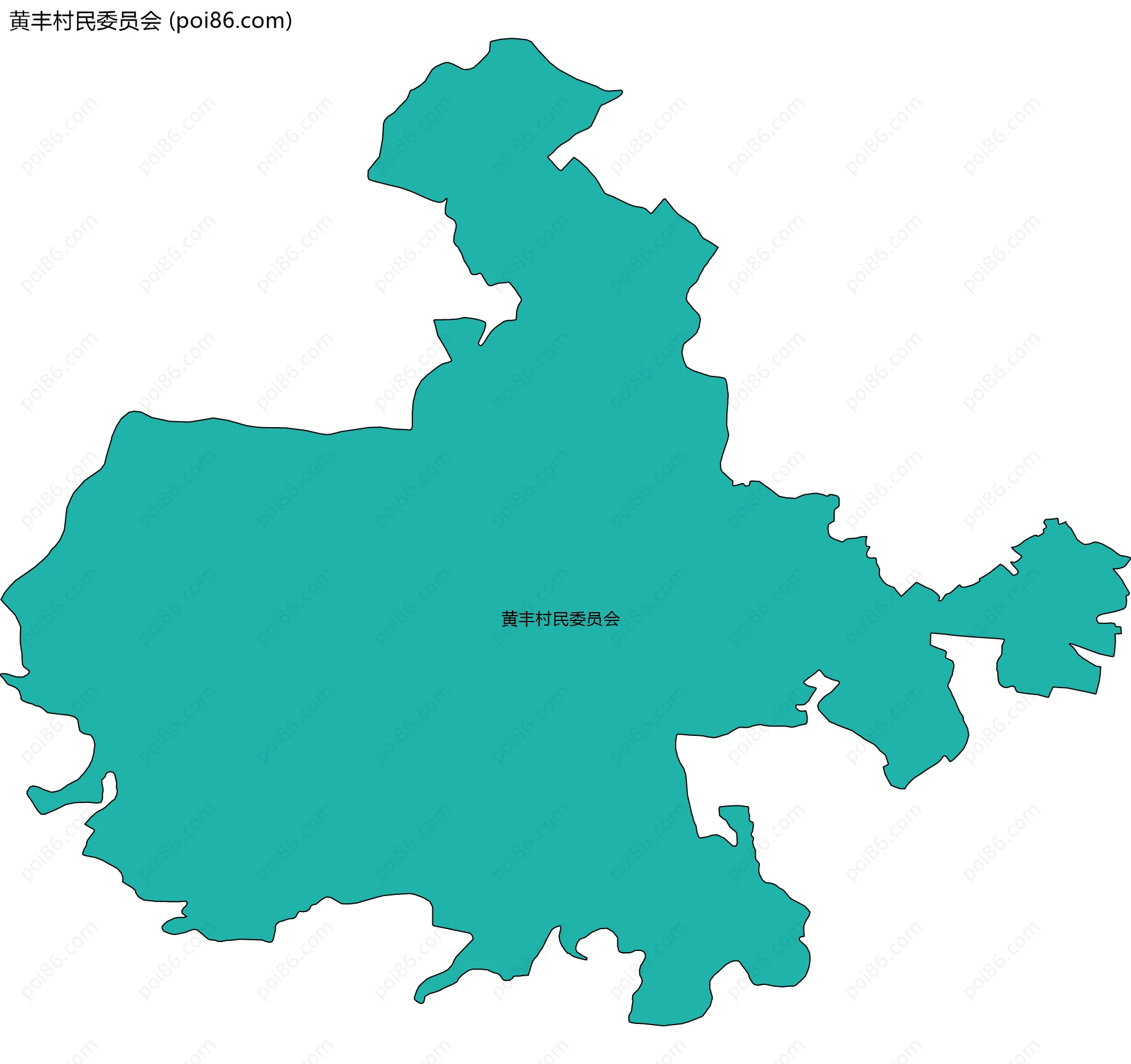 黄丰村民委员会边界地图