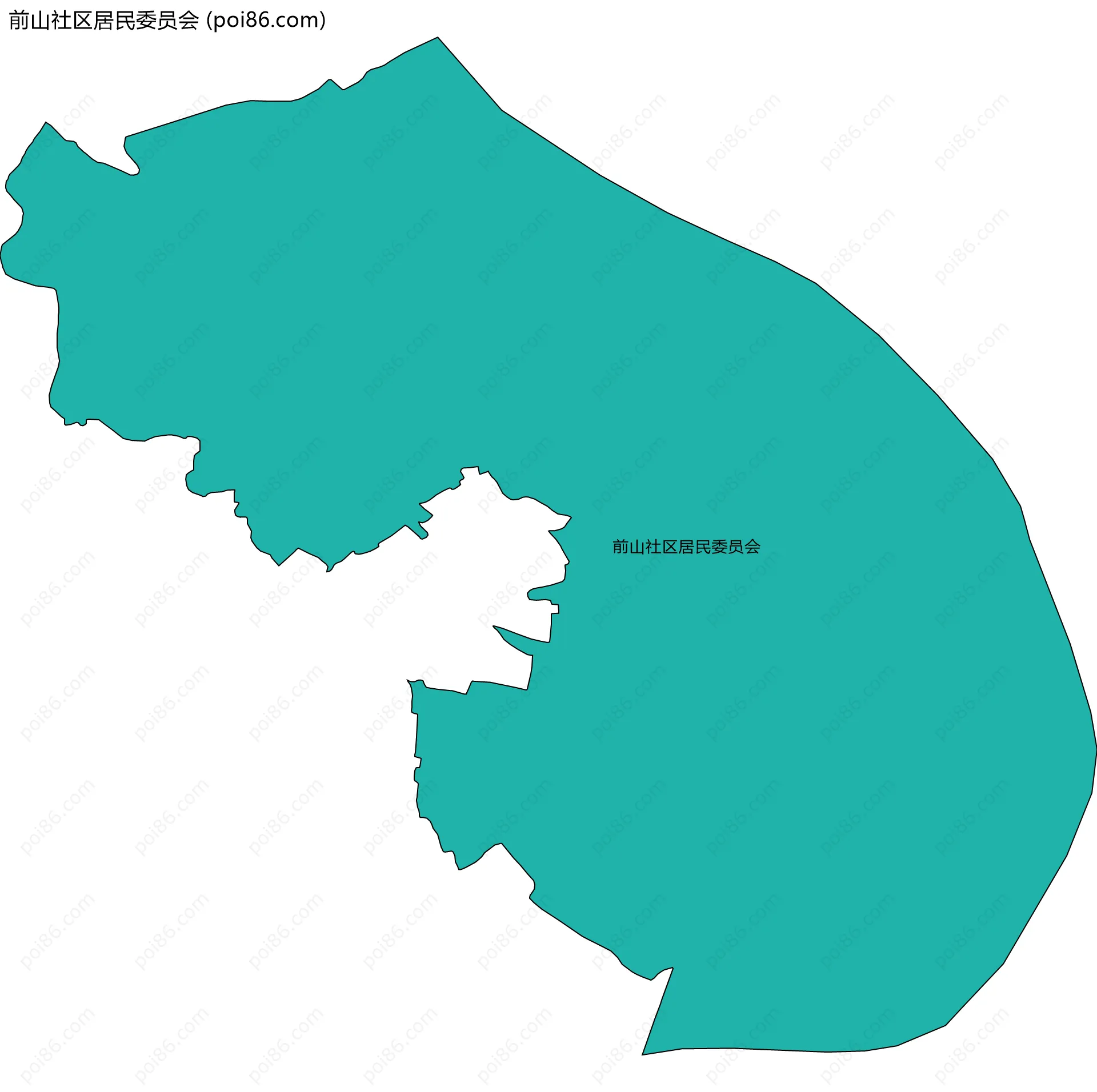 前山社区居民委员会边界地图