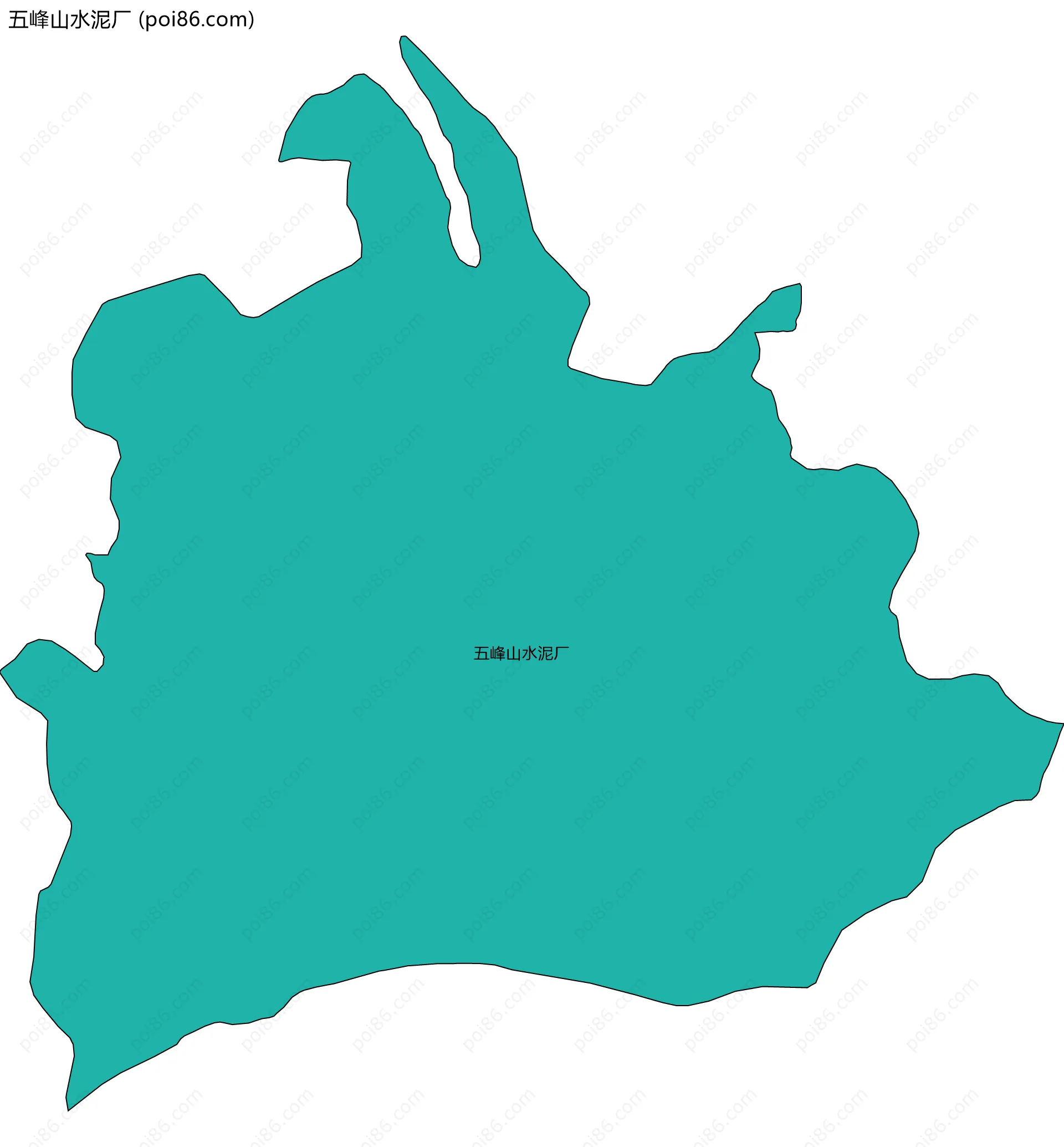 五峰山水泥厂边界地图