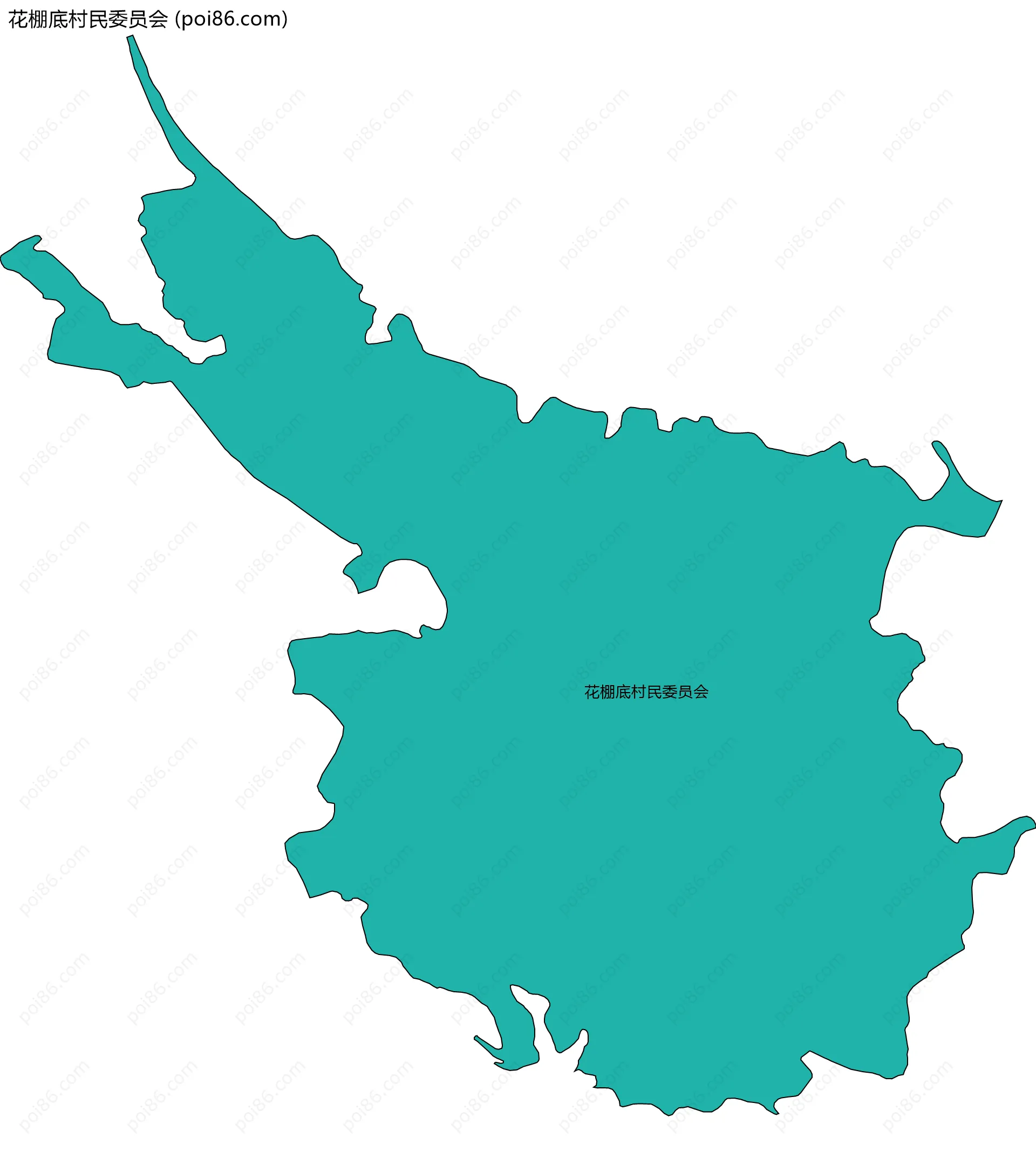 花棚底村民委员会边界地图