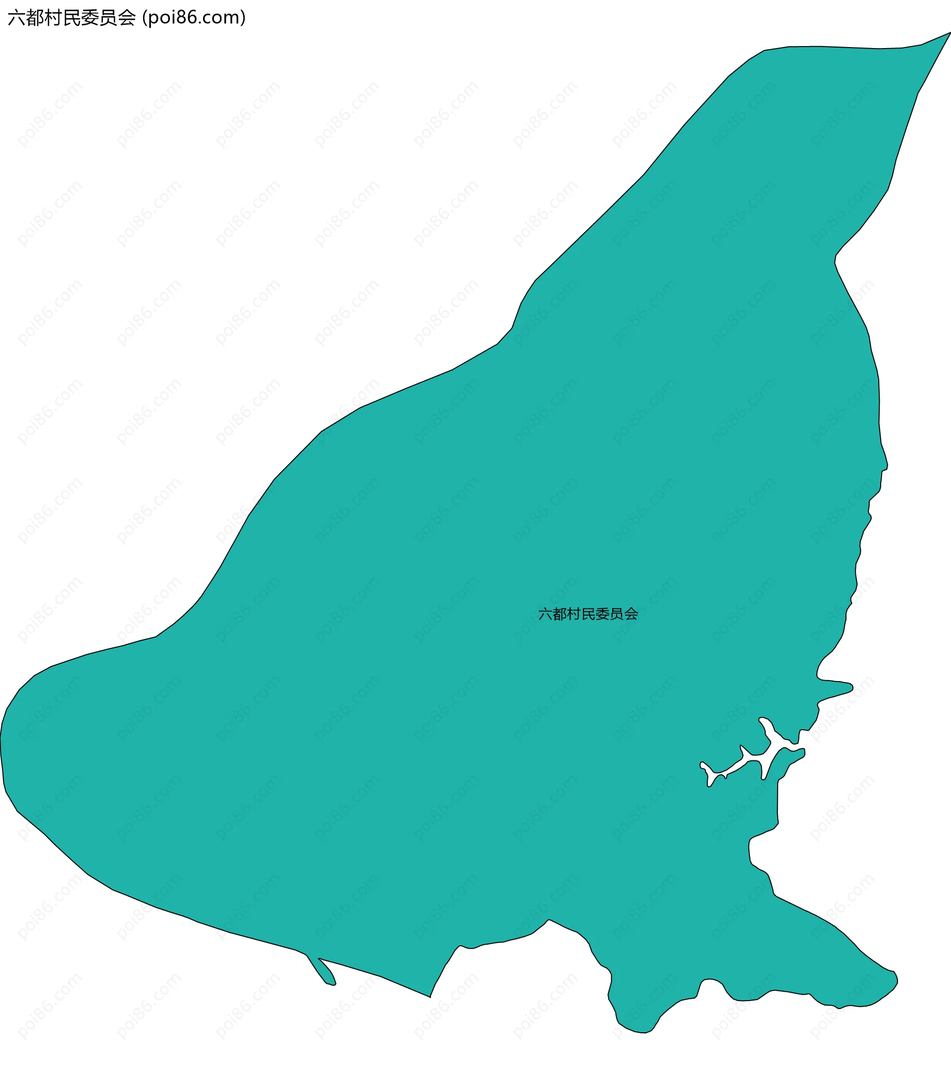 六都村民委员会边界地图