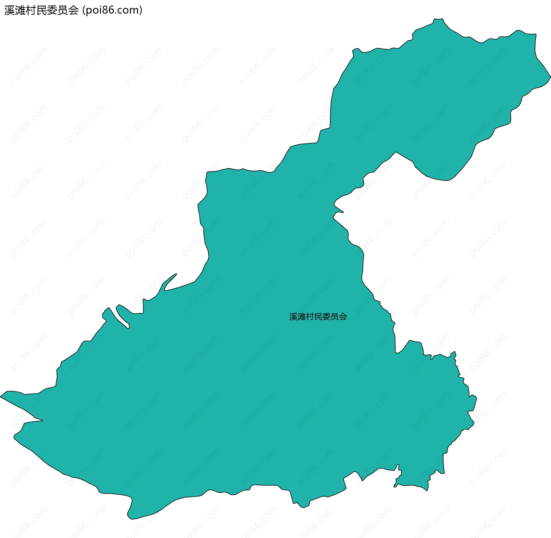 溪滩村民委员会边界地图