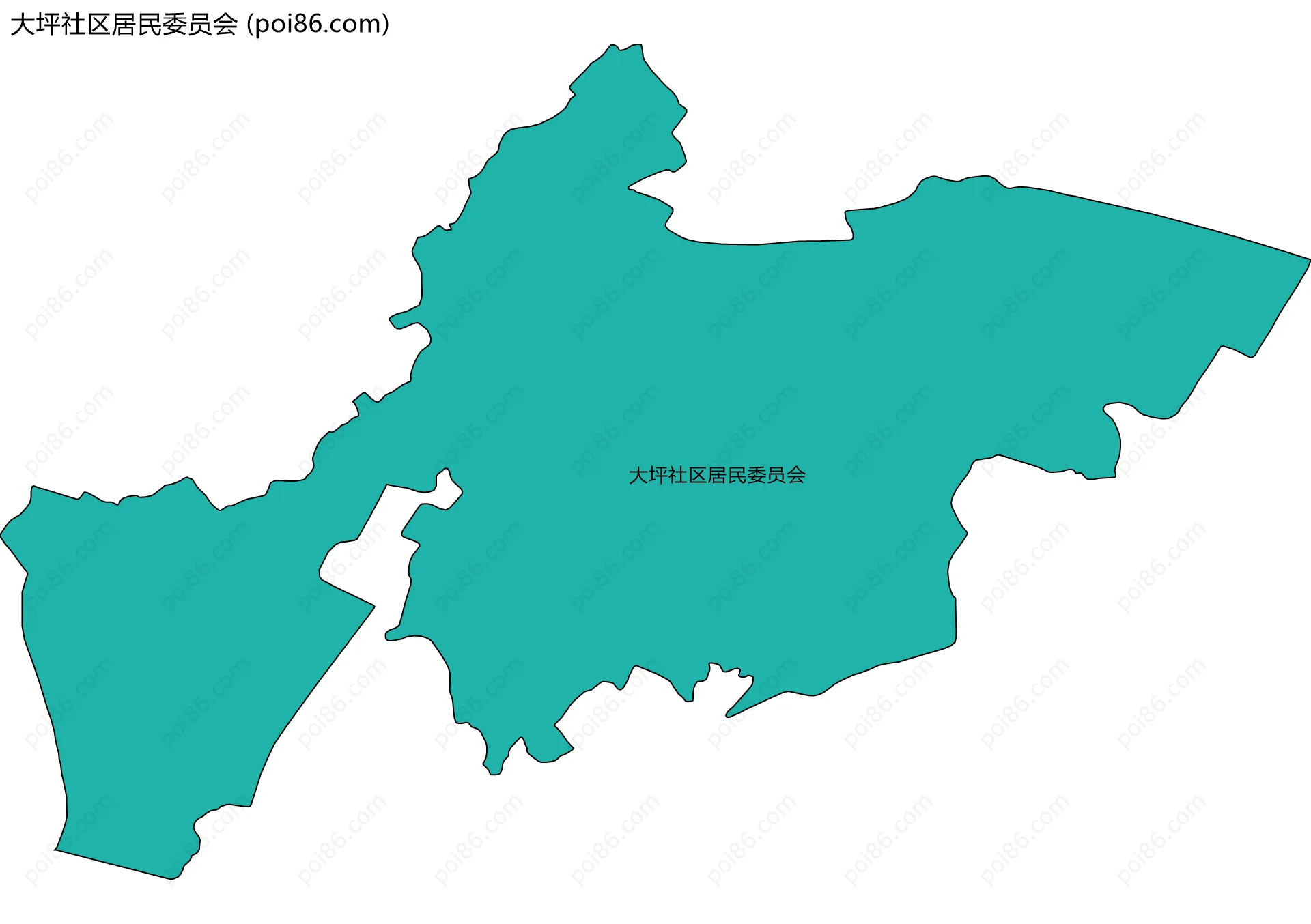 大坪社区居民委员会边界地图
