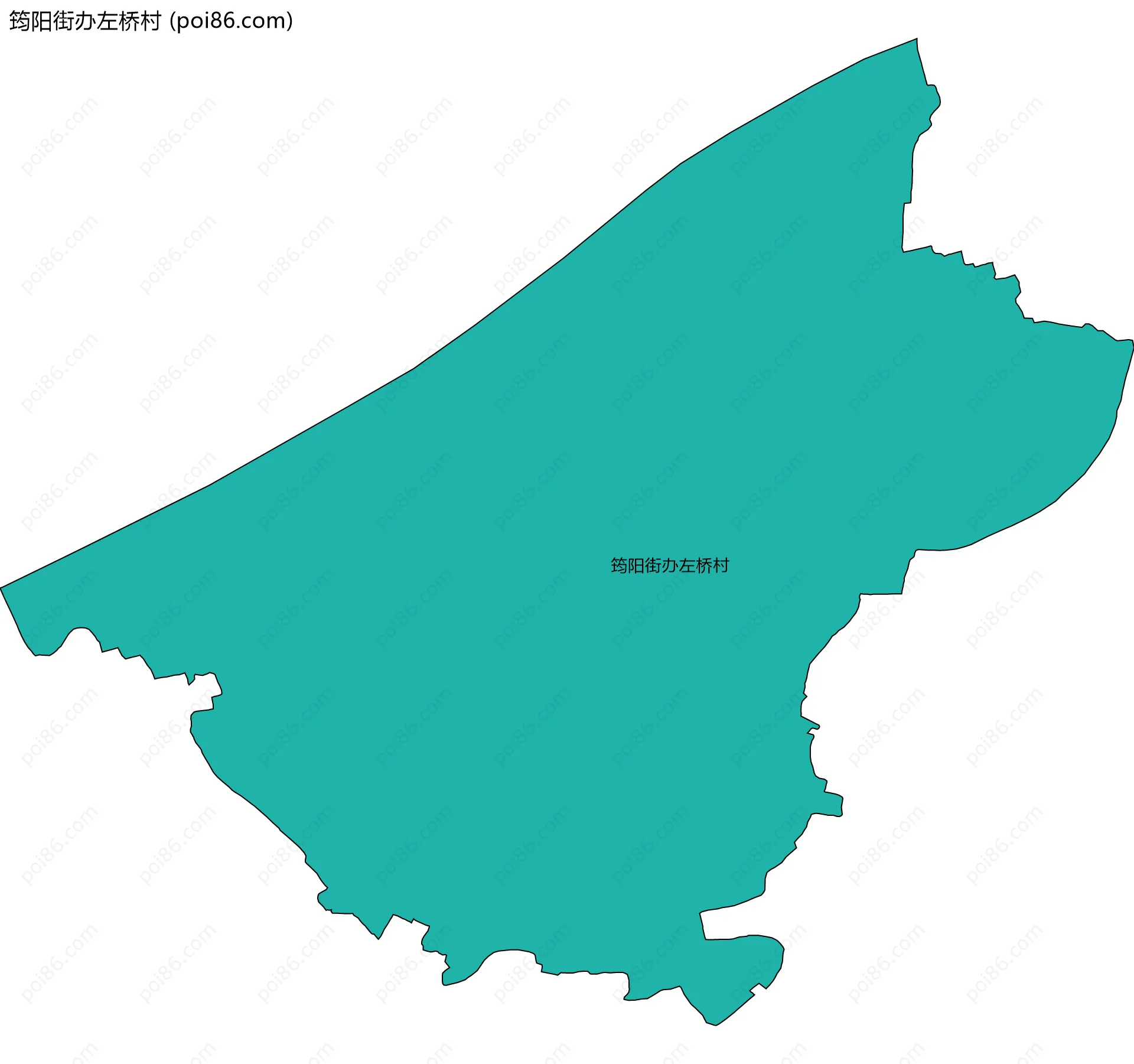 筠阳街办左桥村边界地图