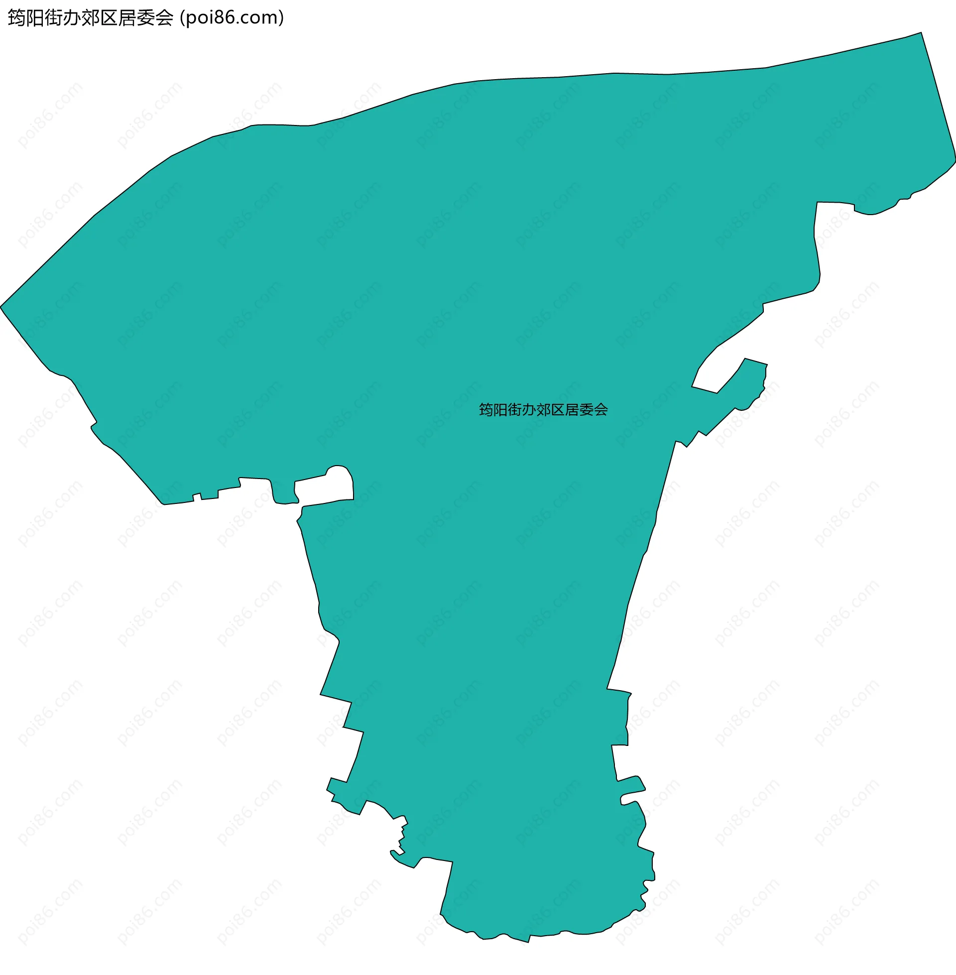 筠阳街办郊区居委会边界地图