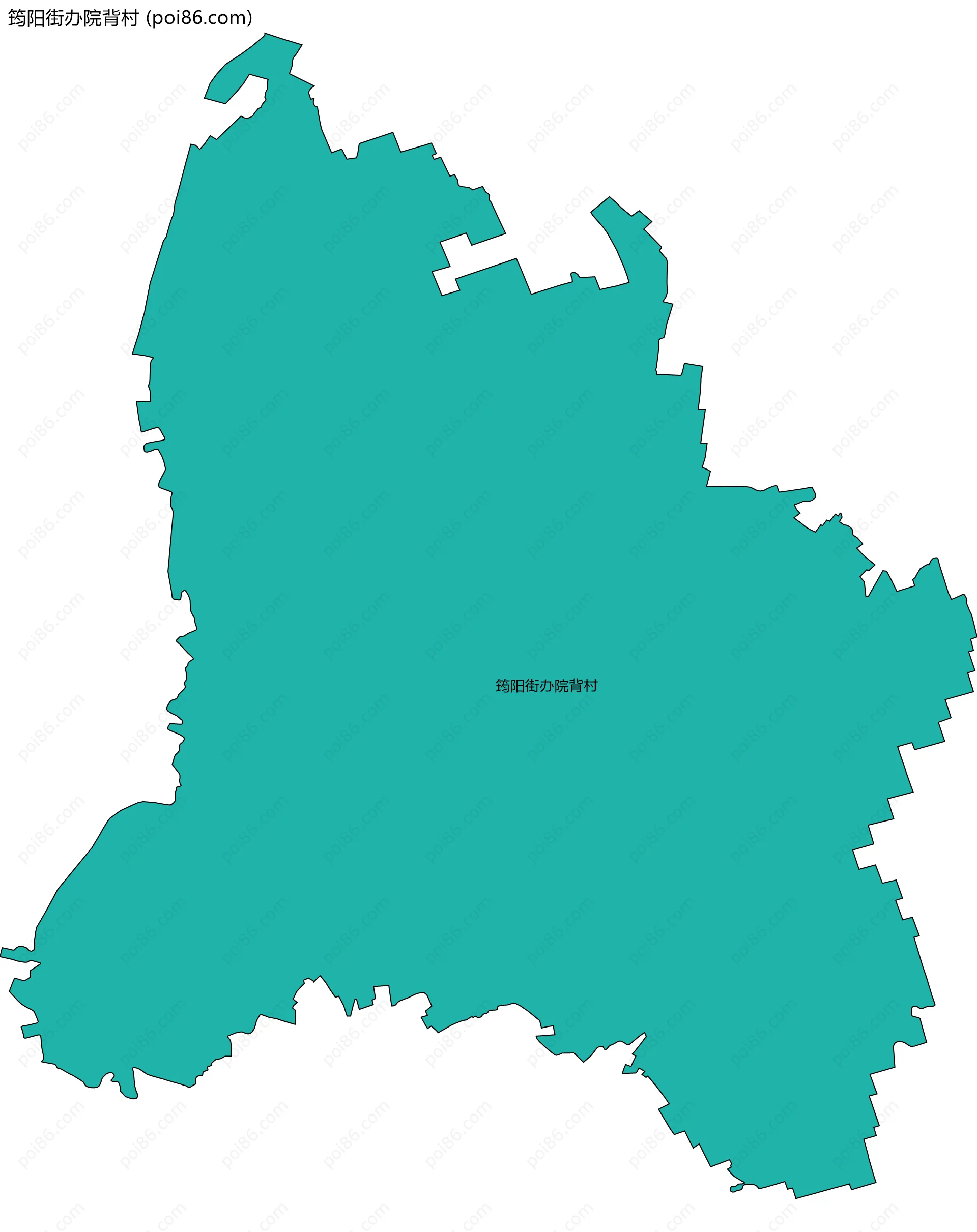 筠阳街办院背村边界地图