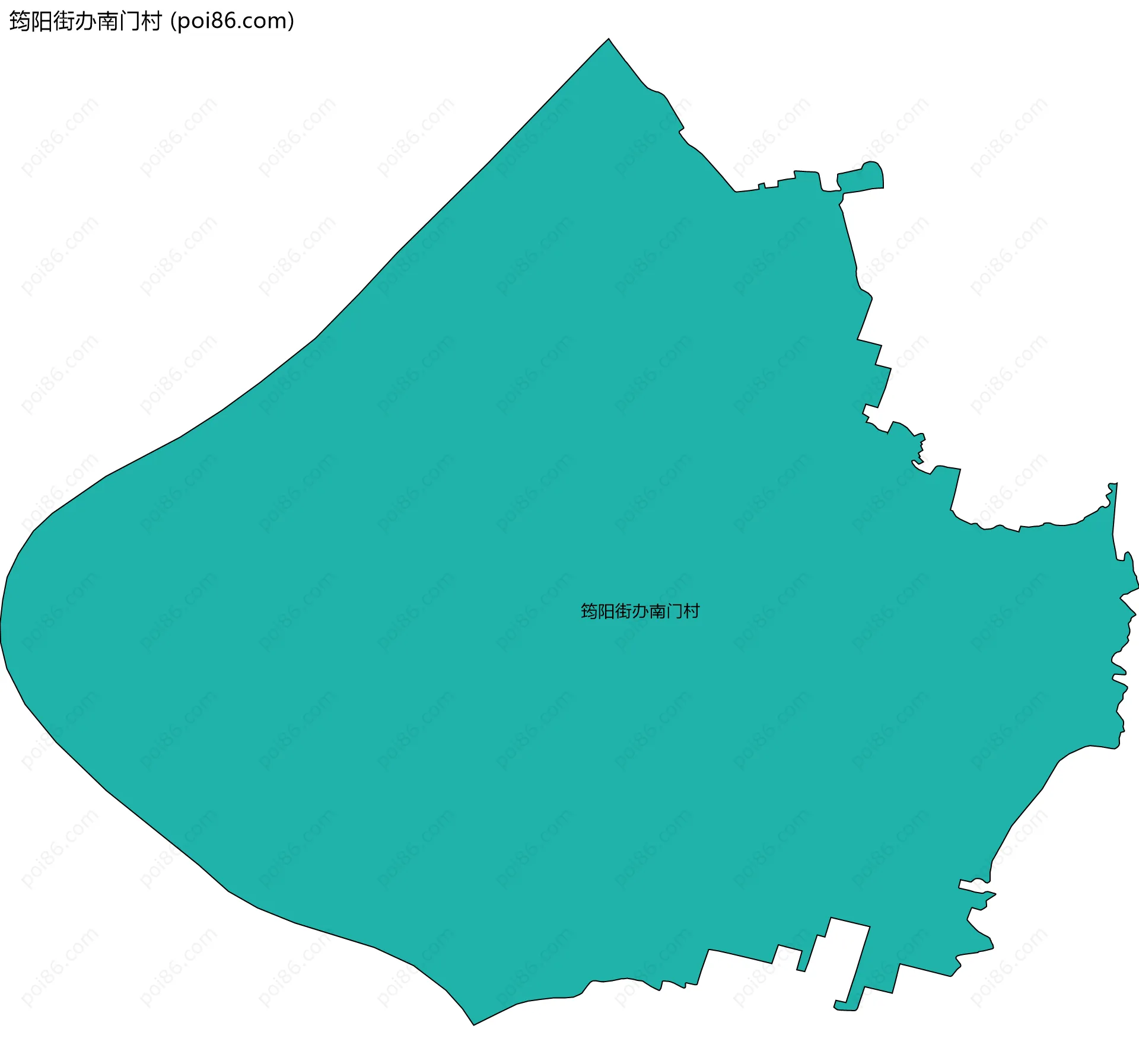 筠阳街办南门村边界地图