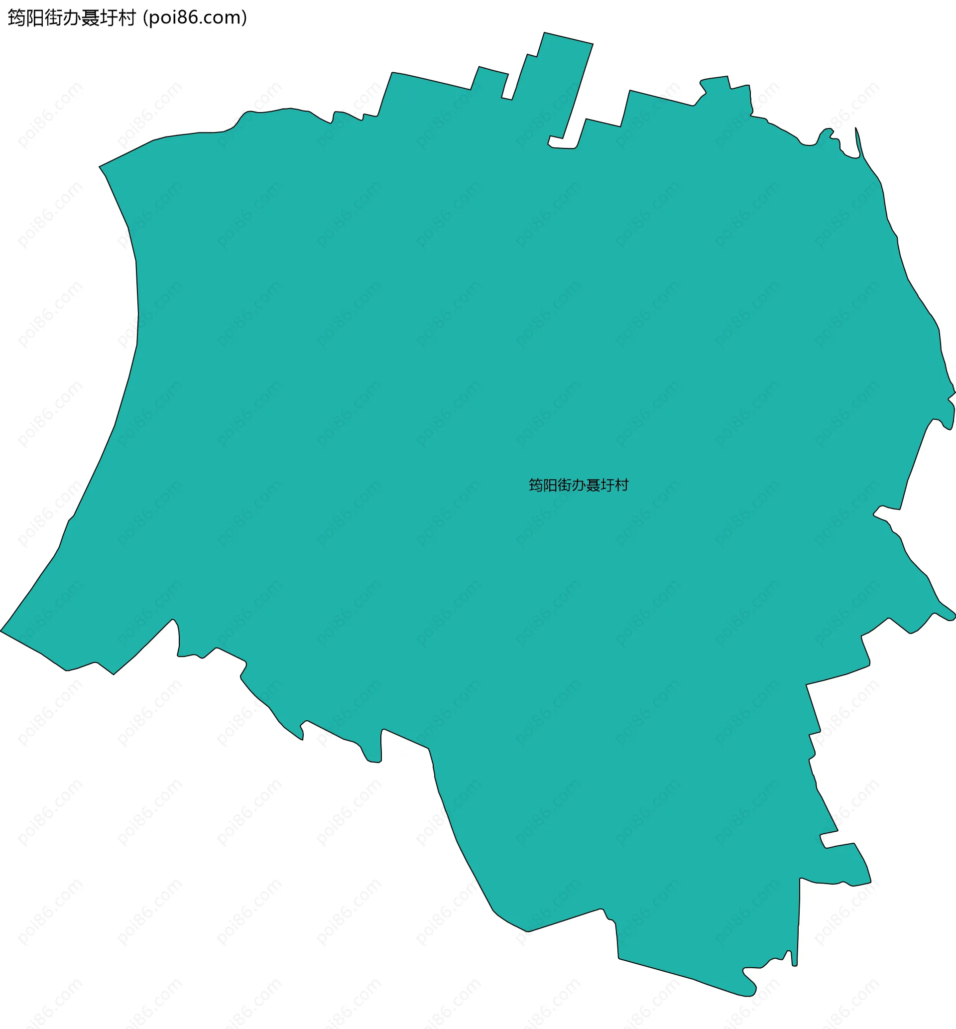 筠阳街办聂圩村边界地图