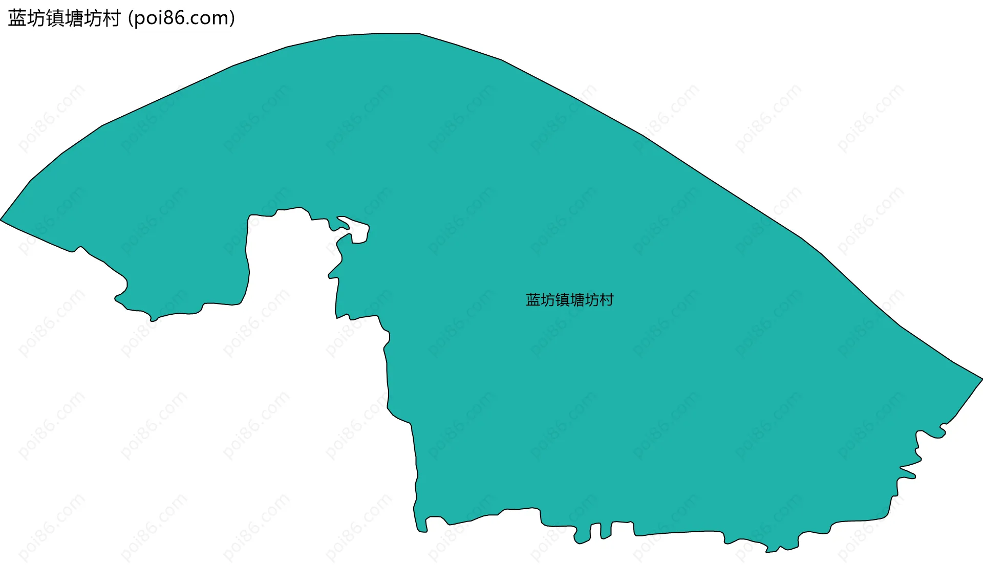 蓝坊镇塘坊村边界地图