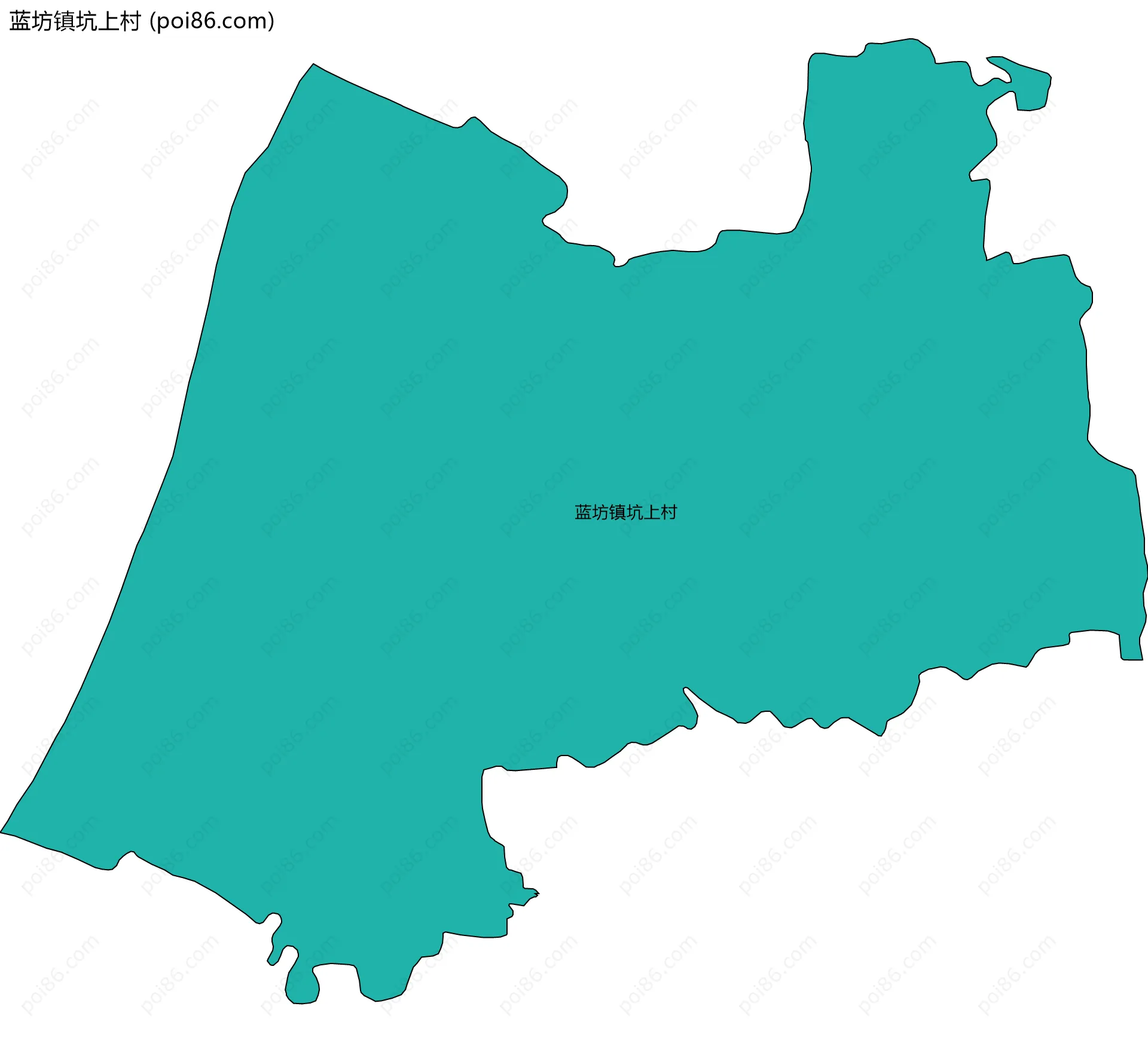 蓝坊镇坑上村边界地图