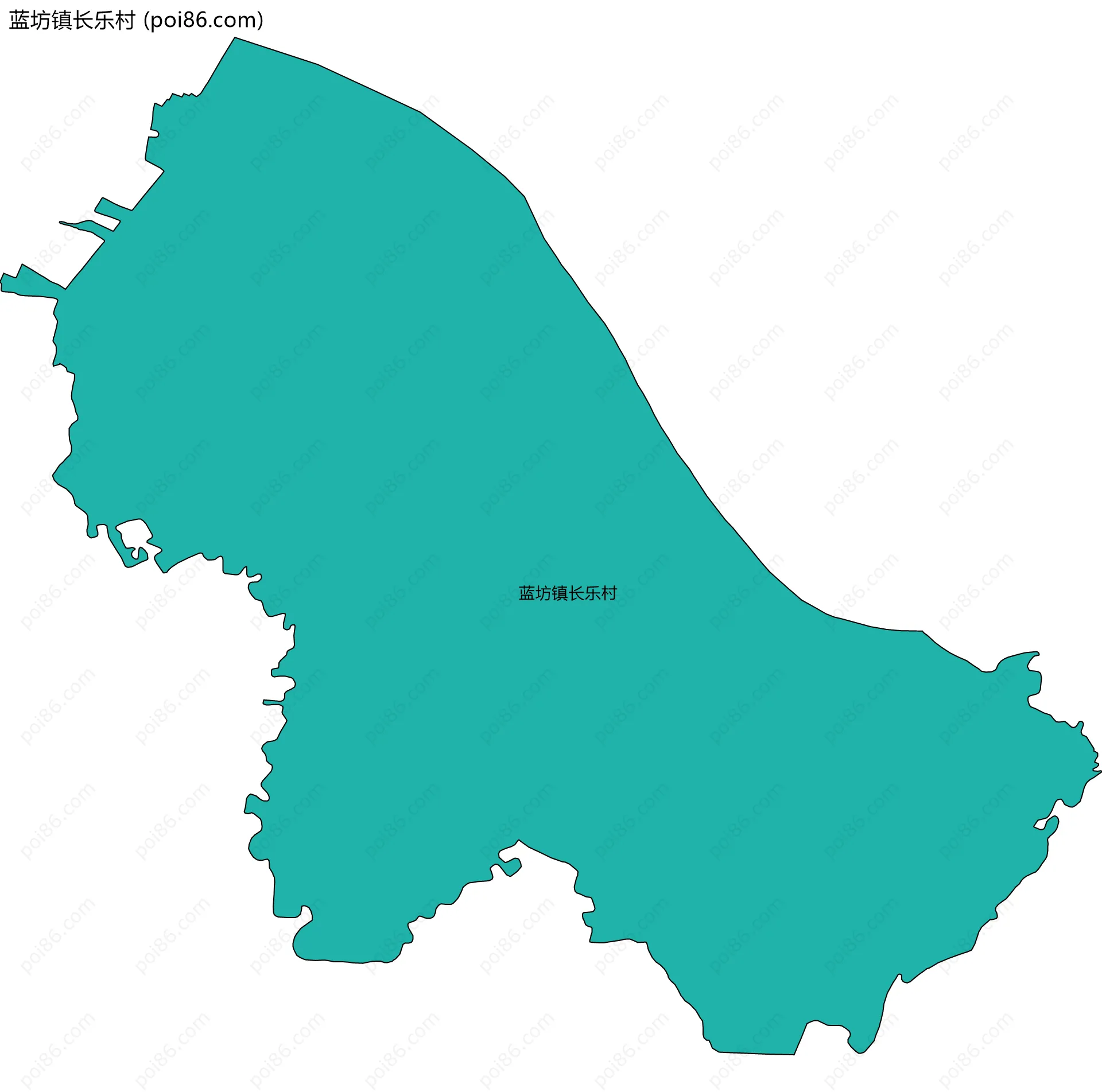 蓝坊镇长乐村边界地图