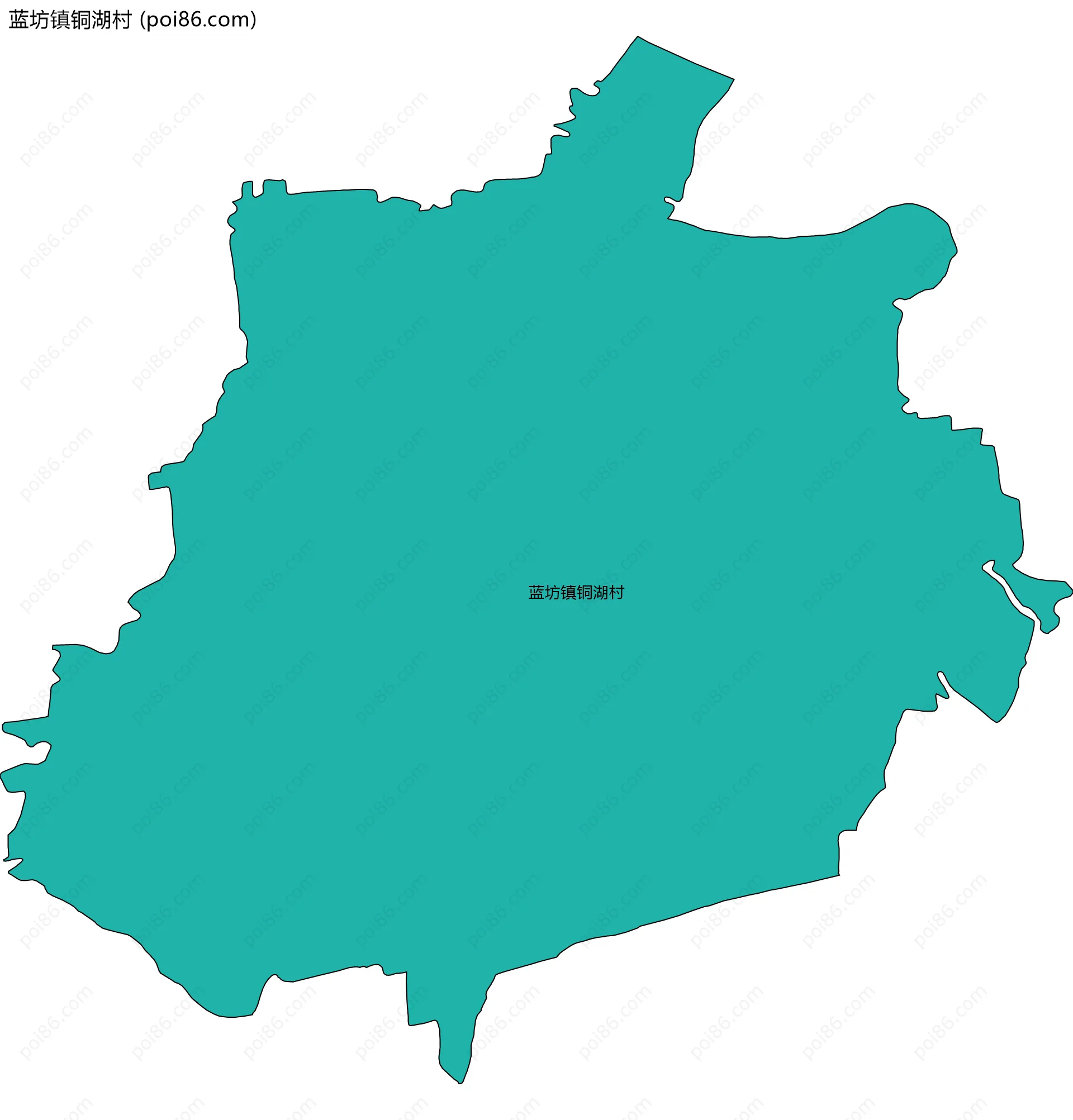 蓝坊镇铜湖村边界地图