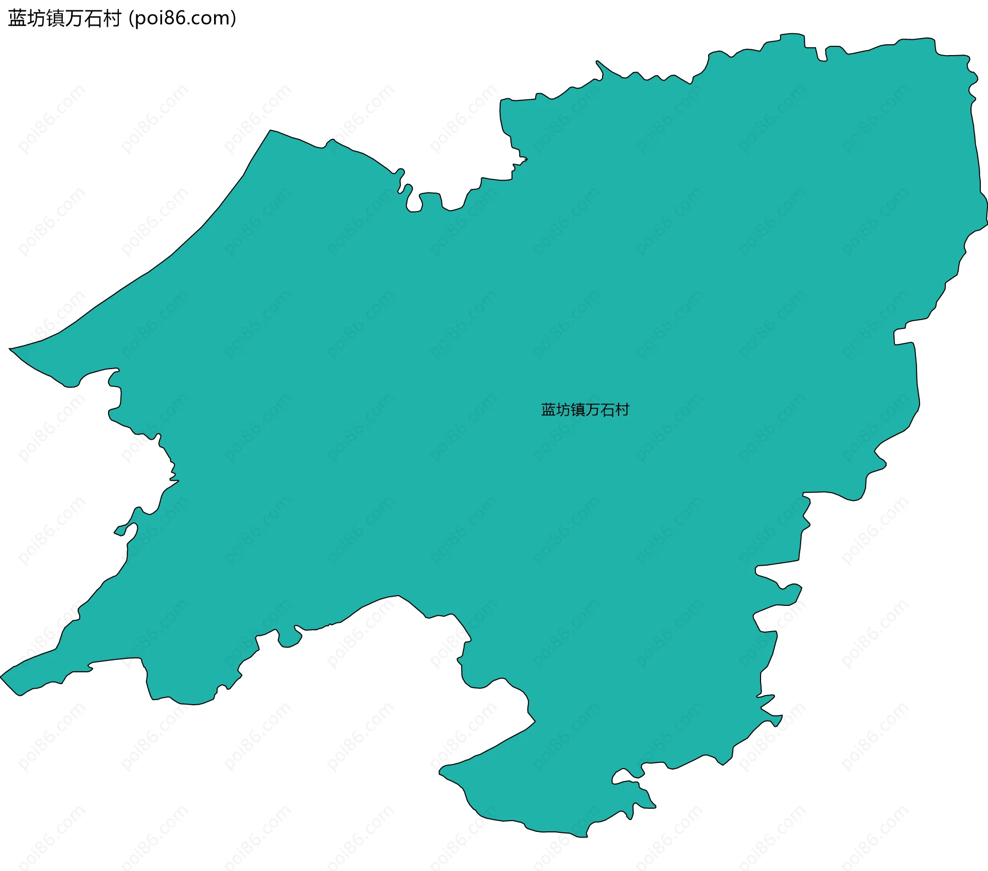蓝坊镇万石村边界地图