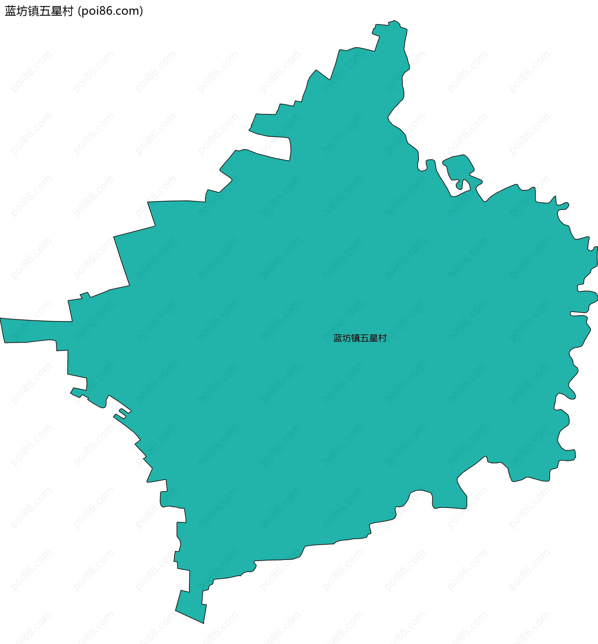 蓝坊镇五星村边界地图