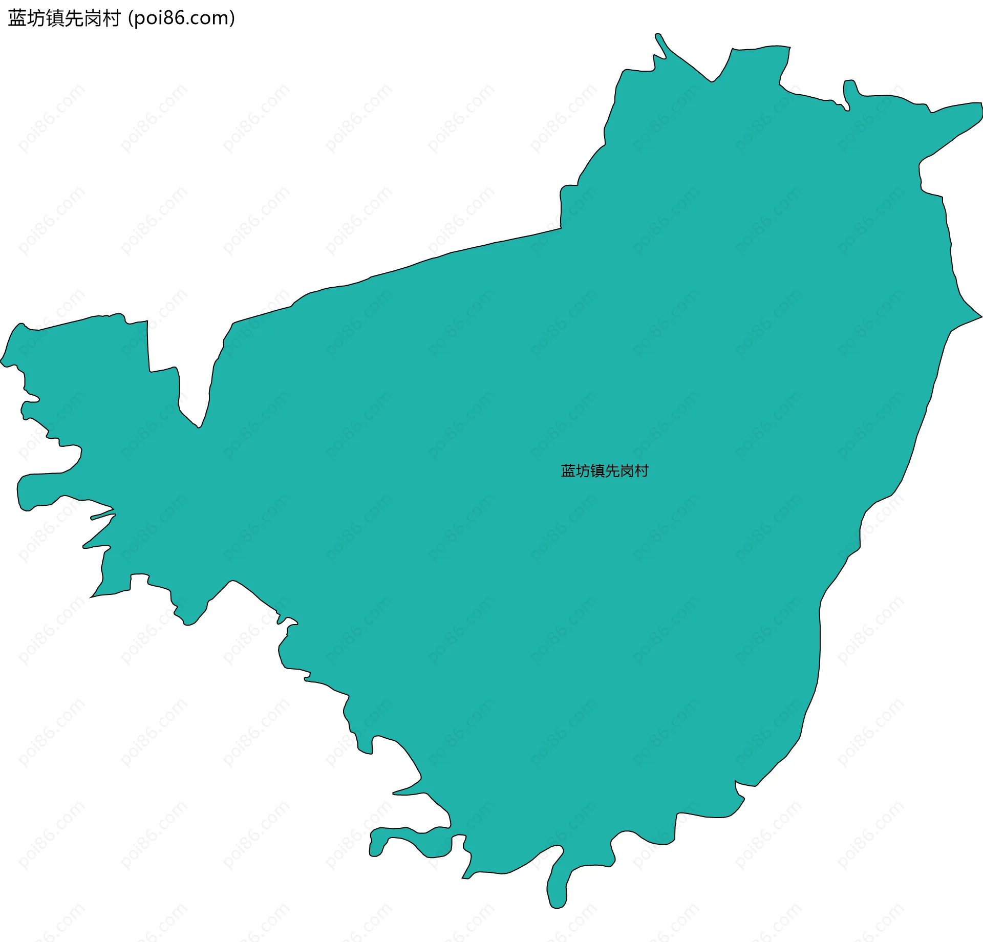 蓝坊镇先岗村边界地图