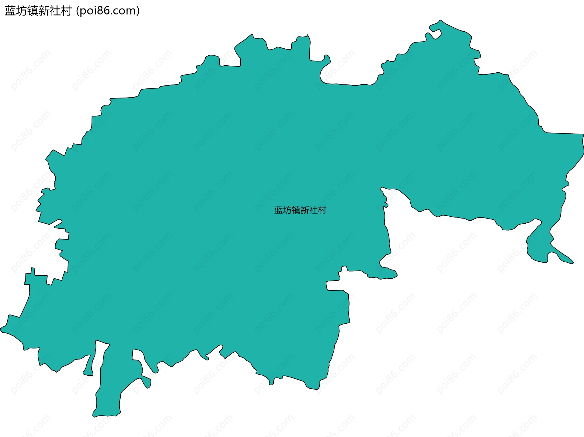 蓝坊镇新社村边界地图