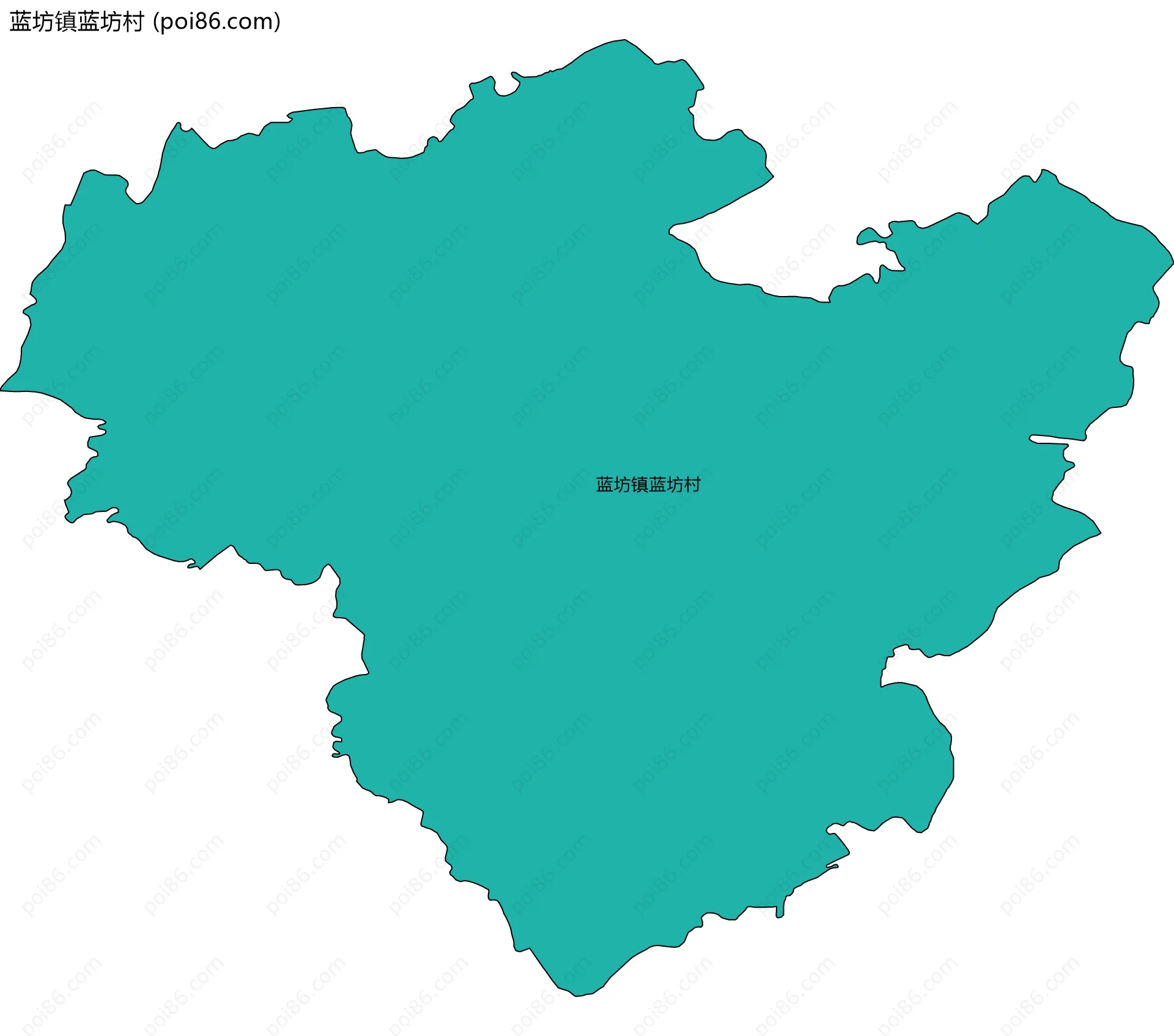 蓝坊镇蓝坊村边界地图