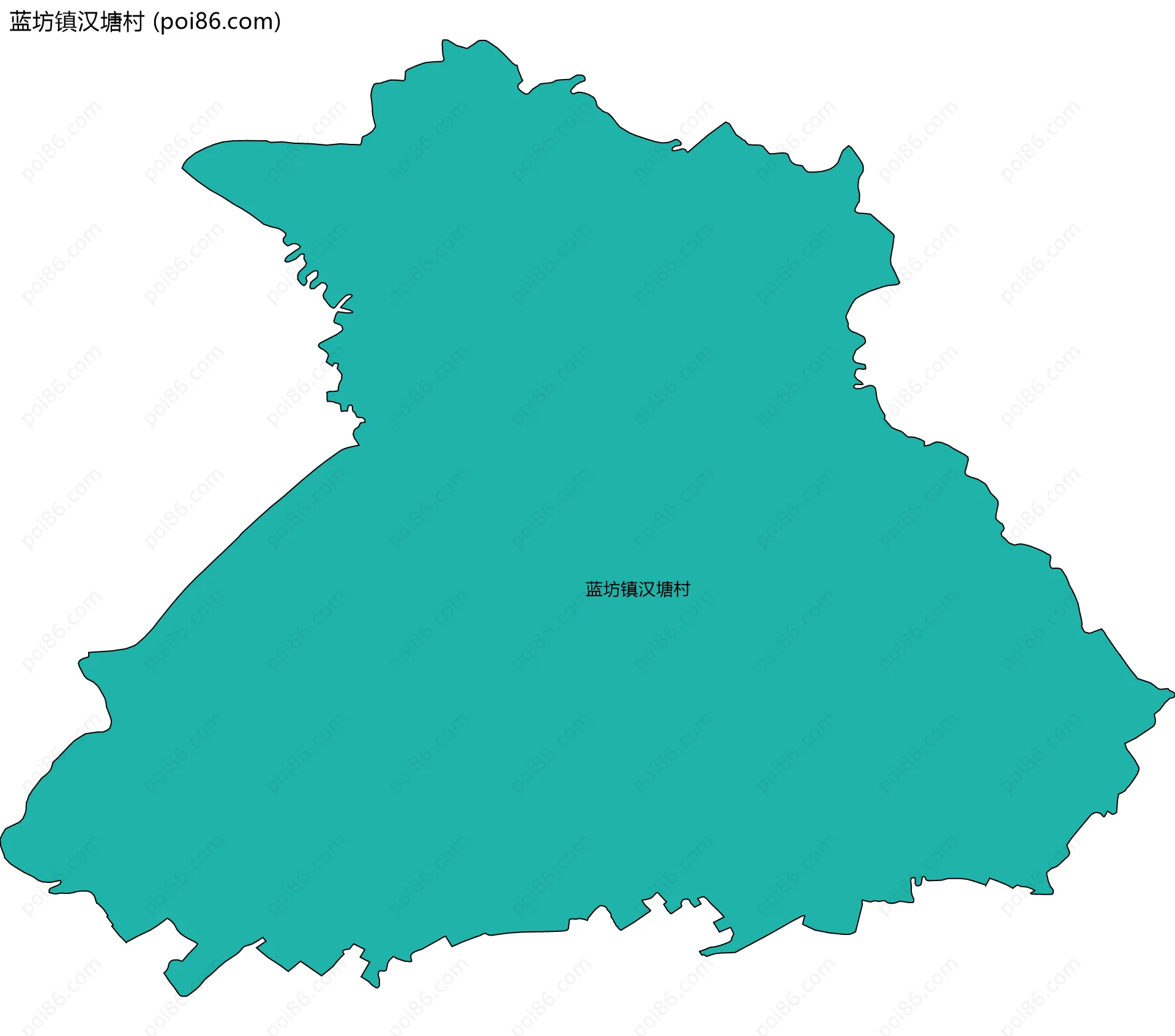 蓝坊镇汉塘村边界地图