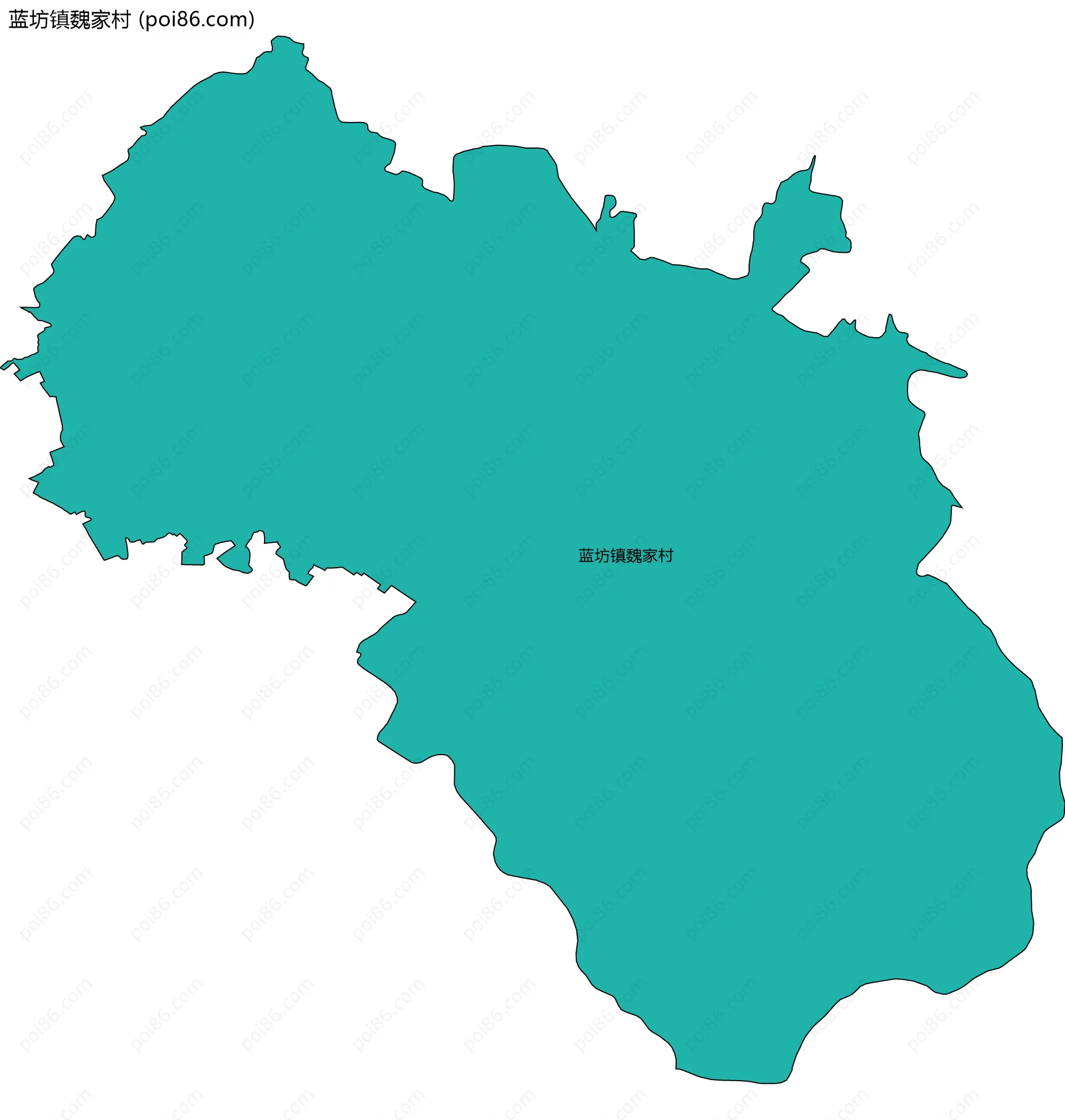 蓝坊镇魏家村边界地图