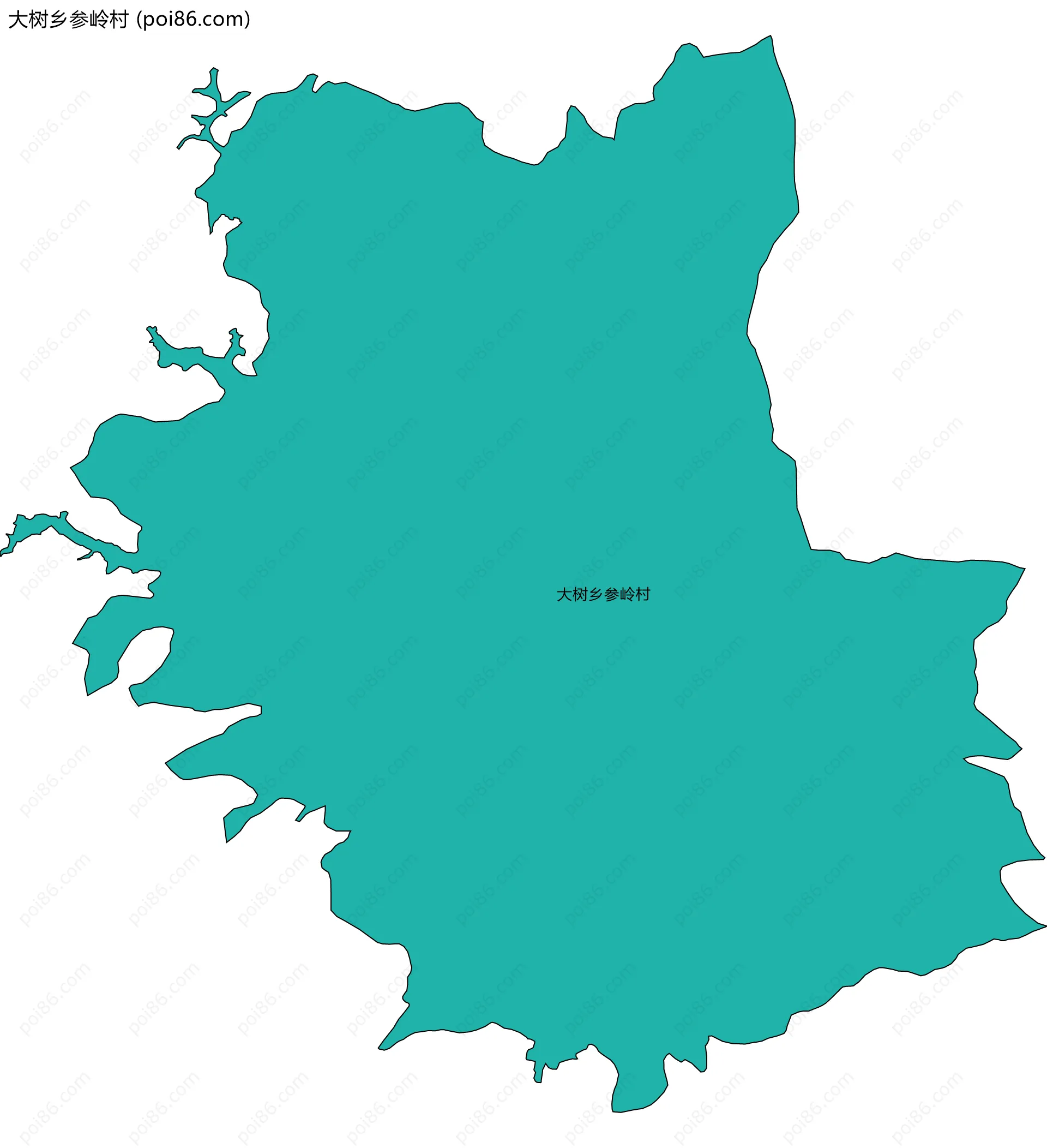 大树乡参岭村边界地图