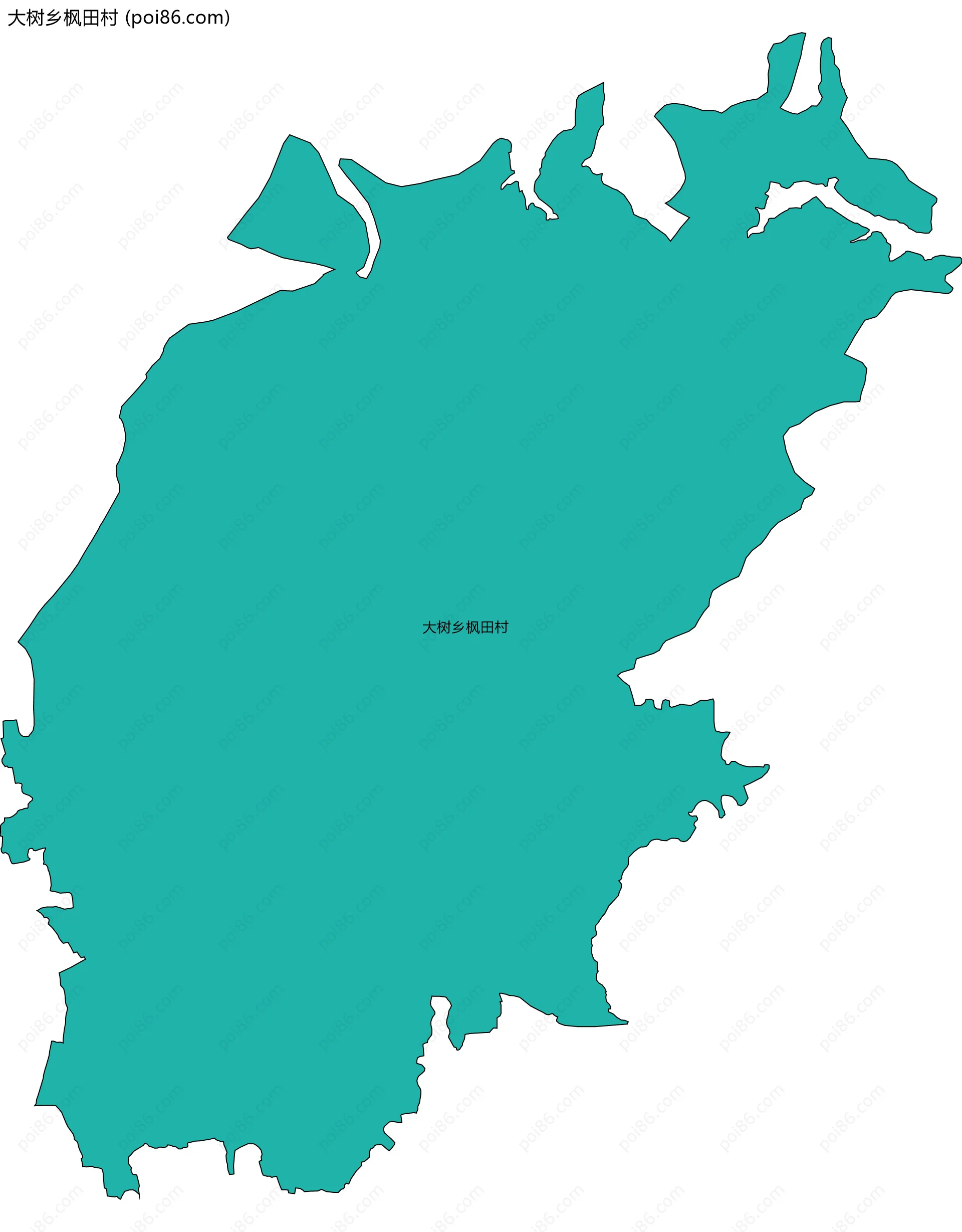 大树乡枫田村边界地图