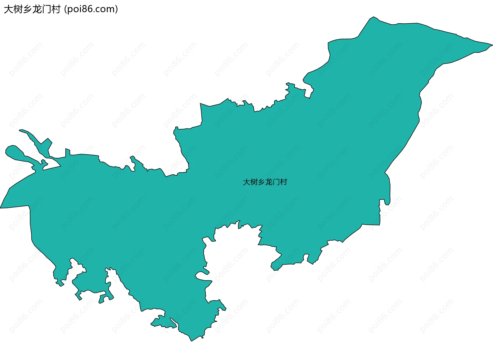 大树乡龙门村边界地图