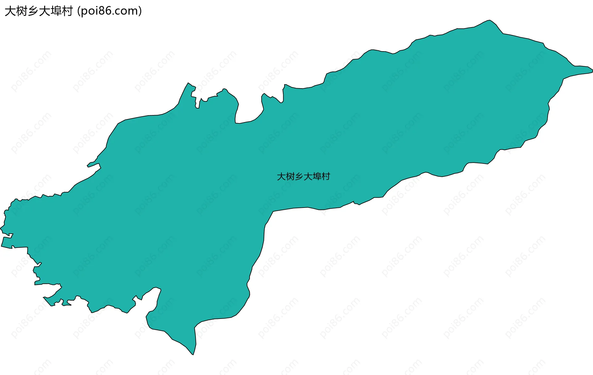 大树乡大埠村边界地图