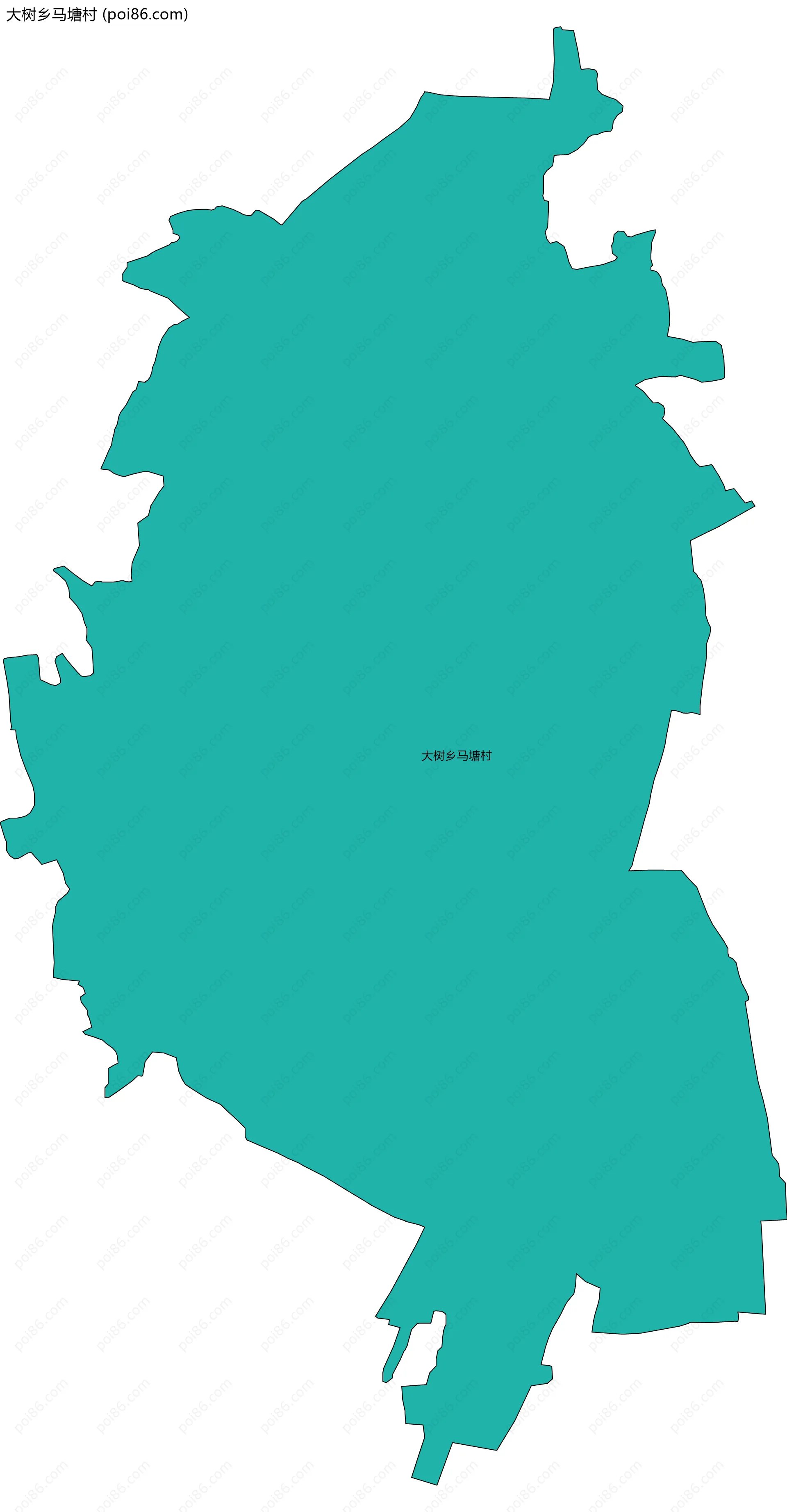 大树乡马塘村边界地图