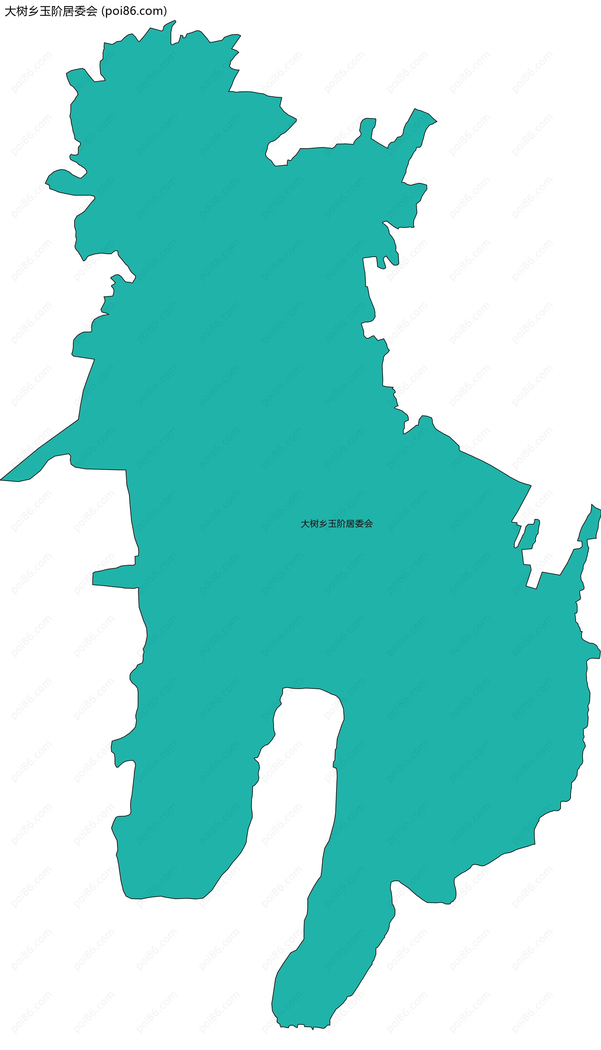 大树乡玉阶居委会边界地图