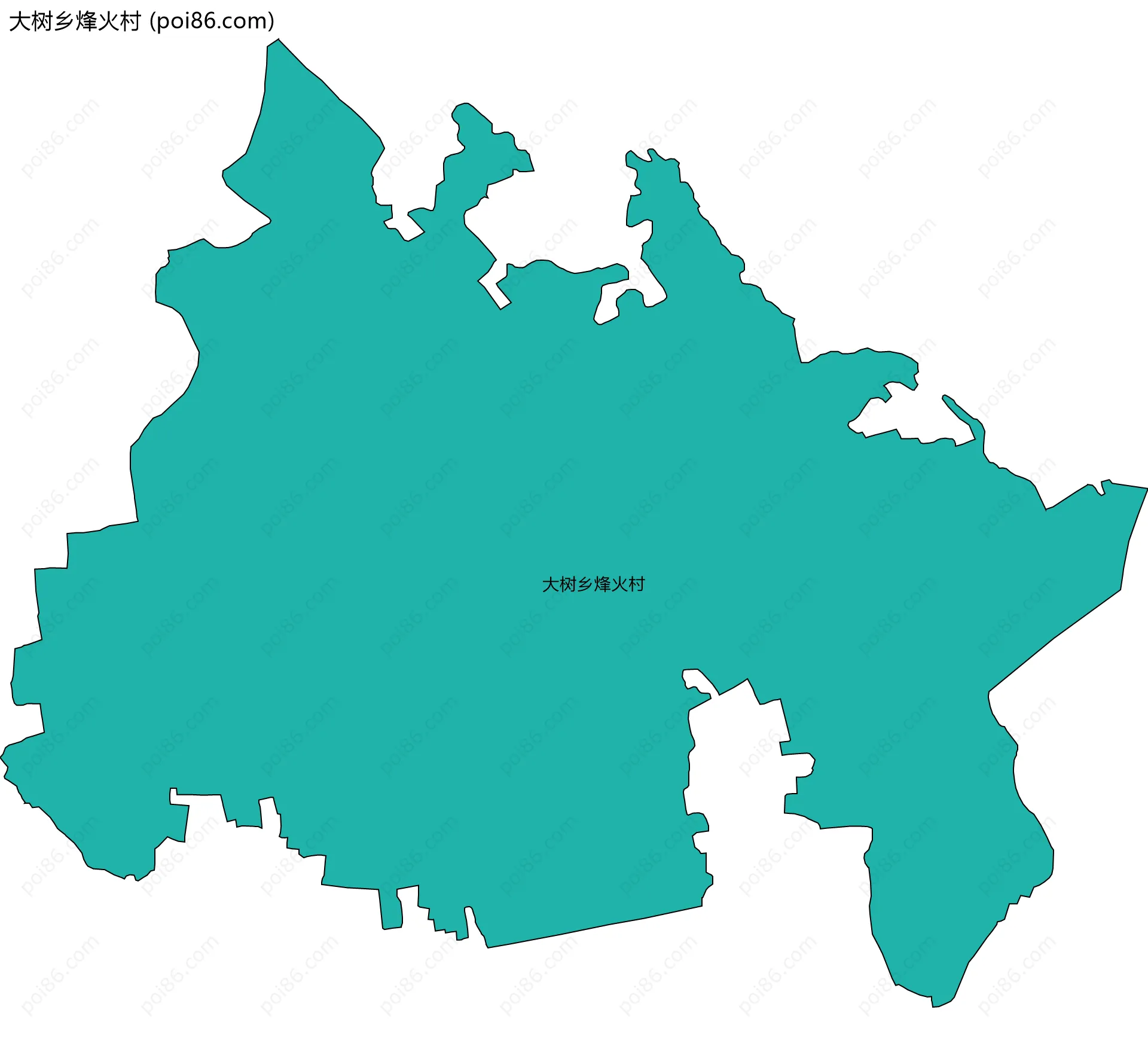 大树乡烽火村边界地图