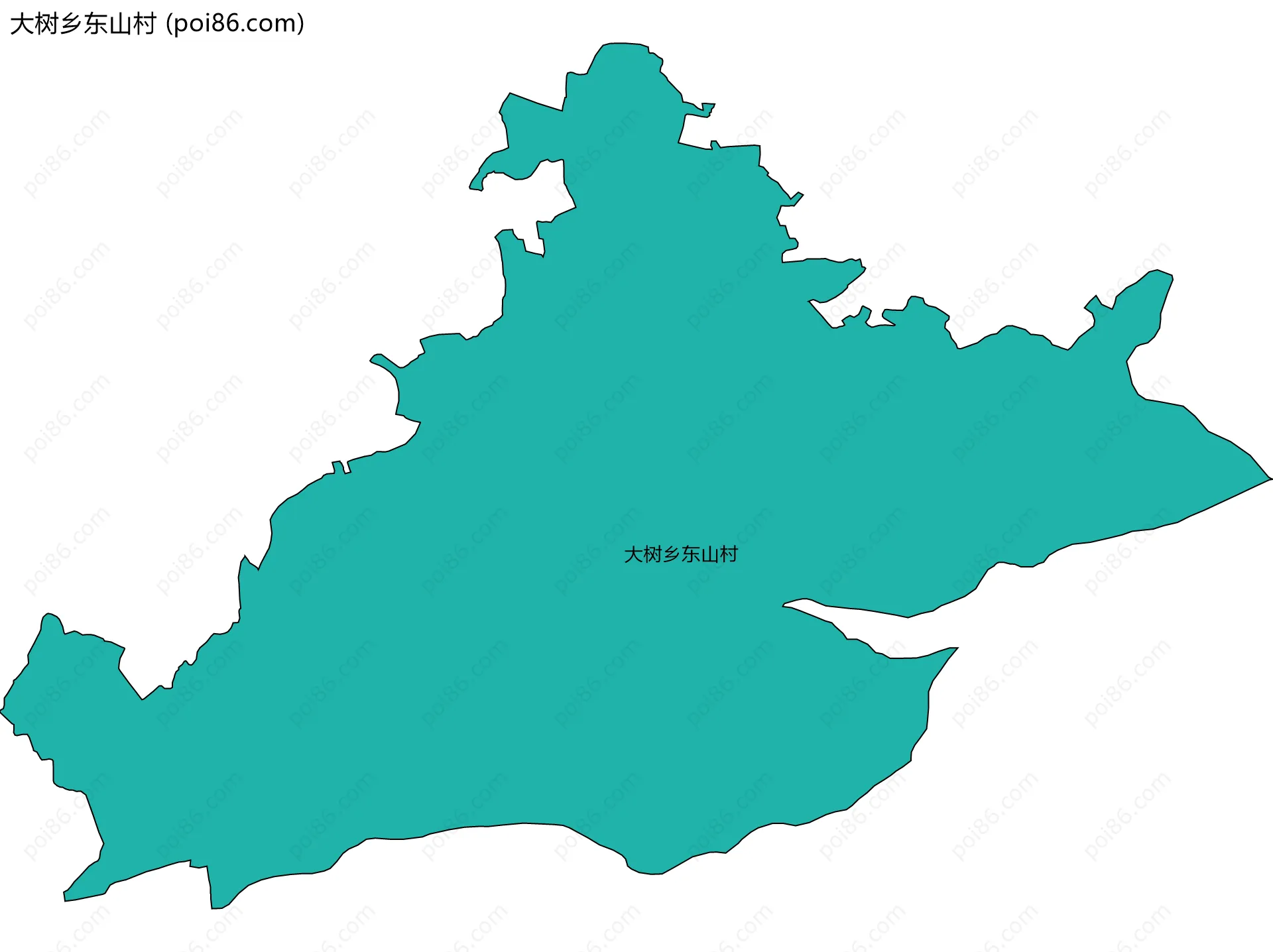 大树乡东山村边界地图
