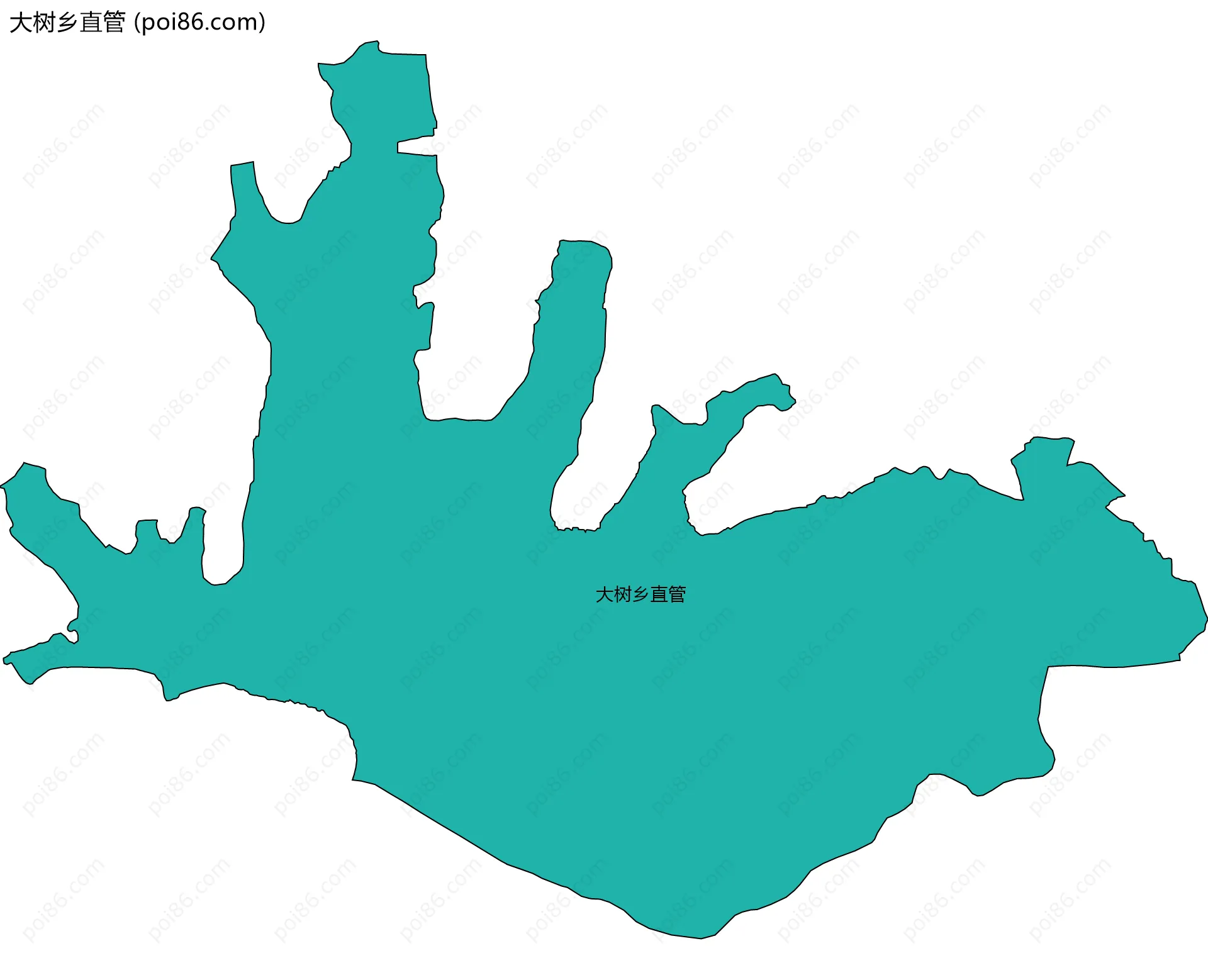 大树乡直管边界地图