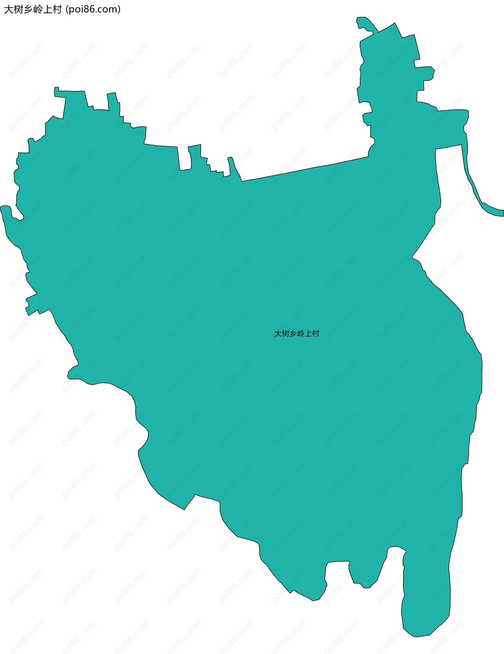 大树乡岭上村边界地图