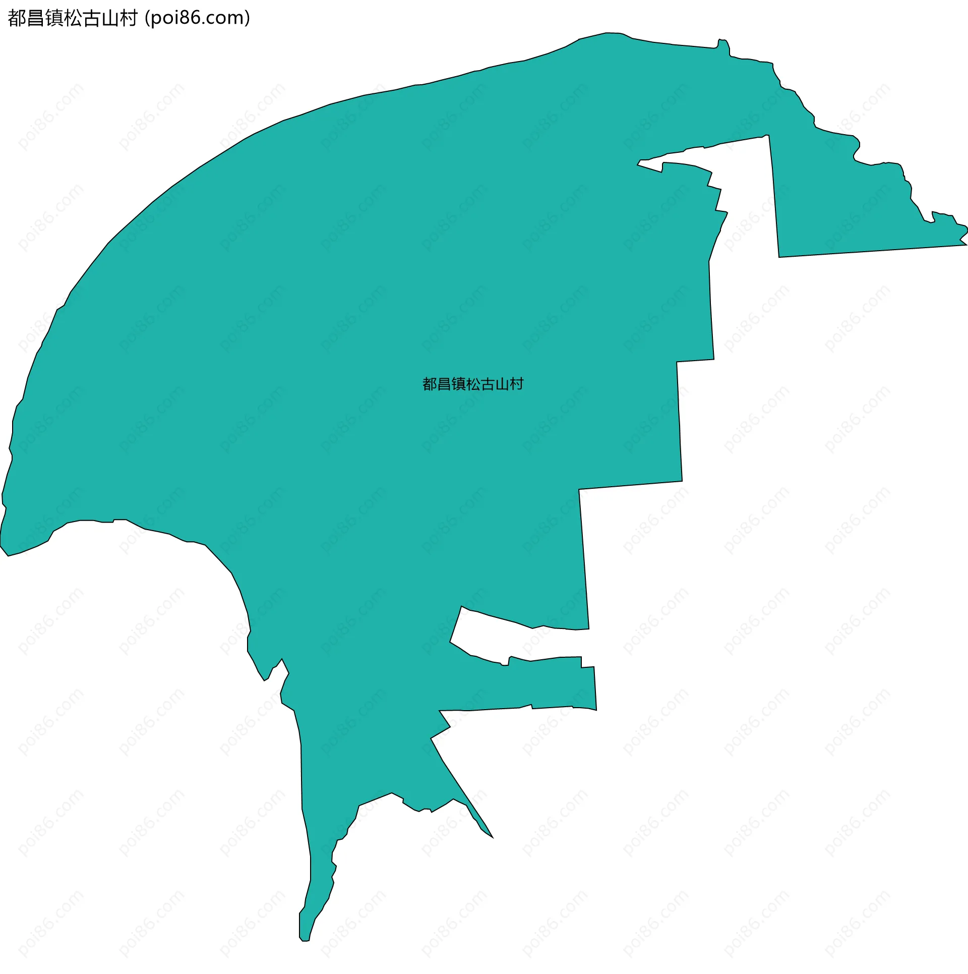 都昌镇松古山村边界地图