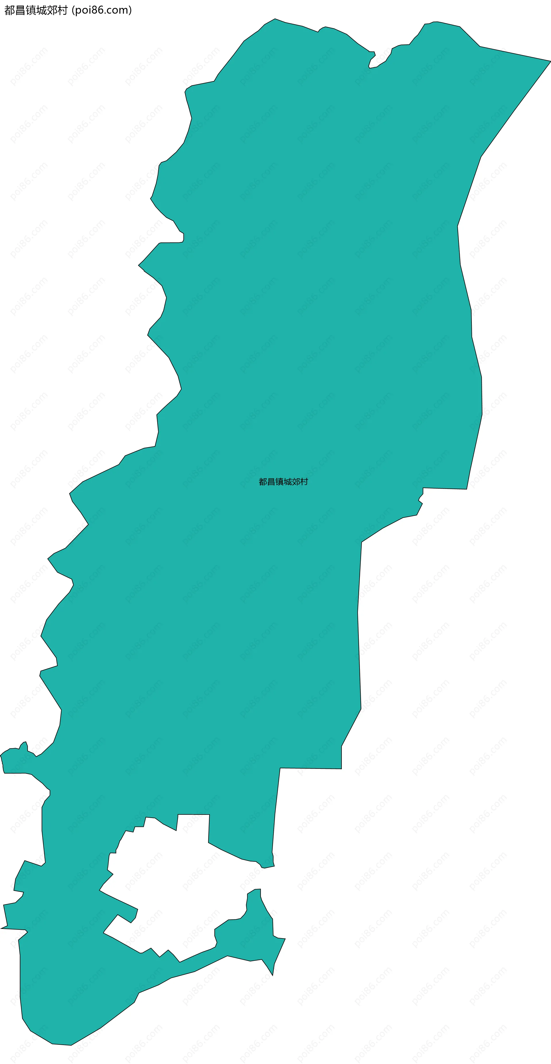 都昌镇城郊村边界地图