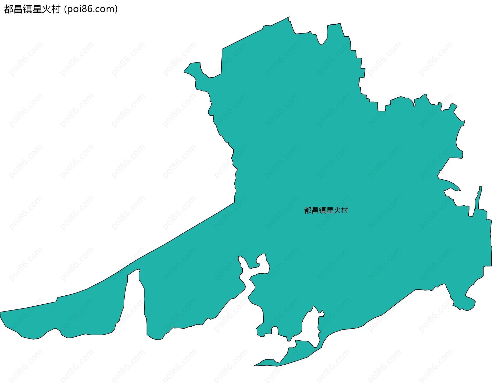 都昌镇星火村边界地图