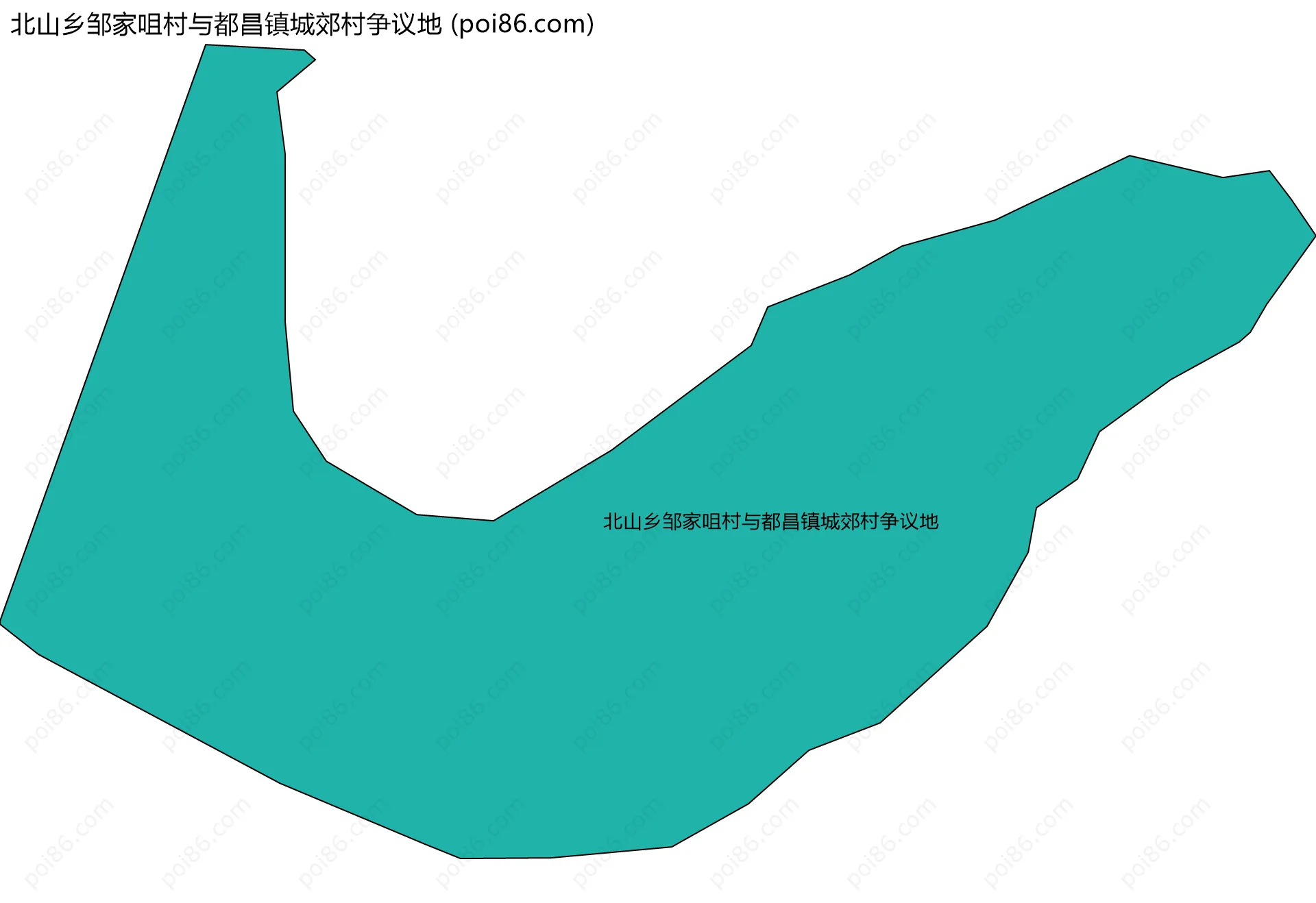 北山乡邹家咀村与都昌镇城郊村争议地边界地图