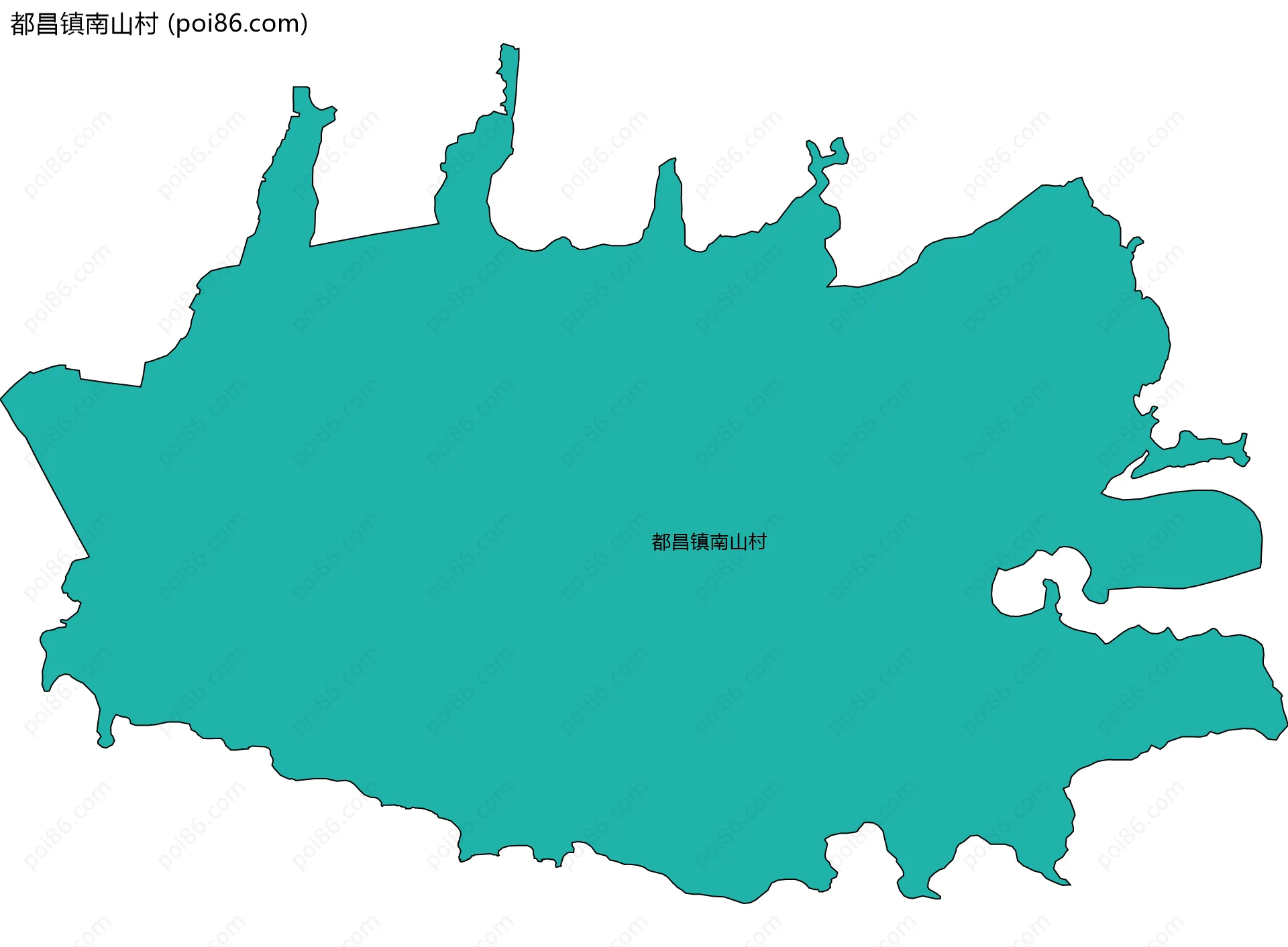 都昌镇南山村边界地图