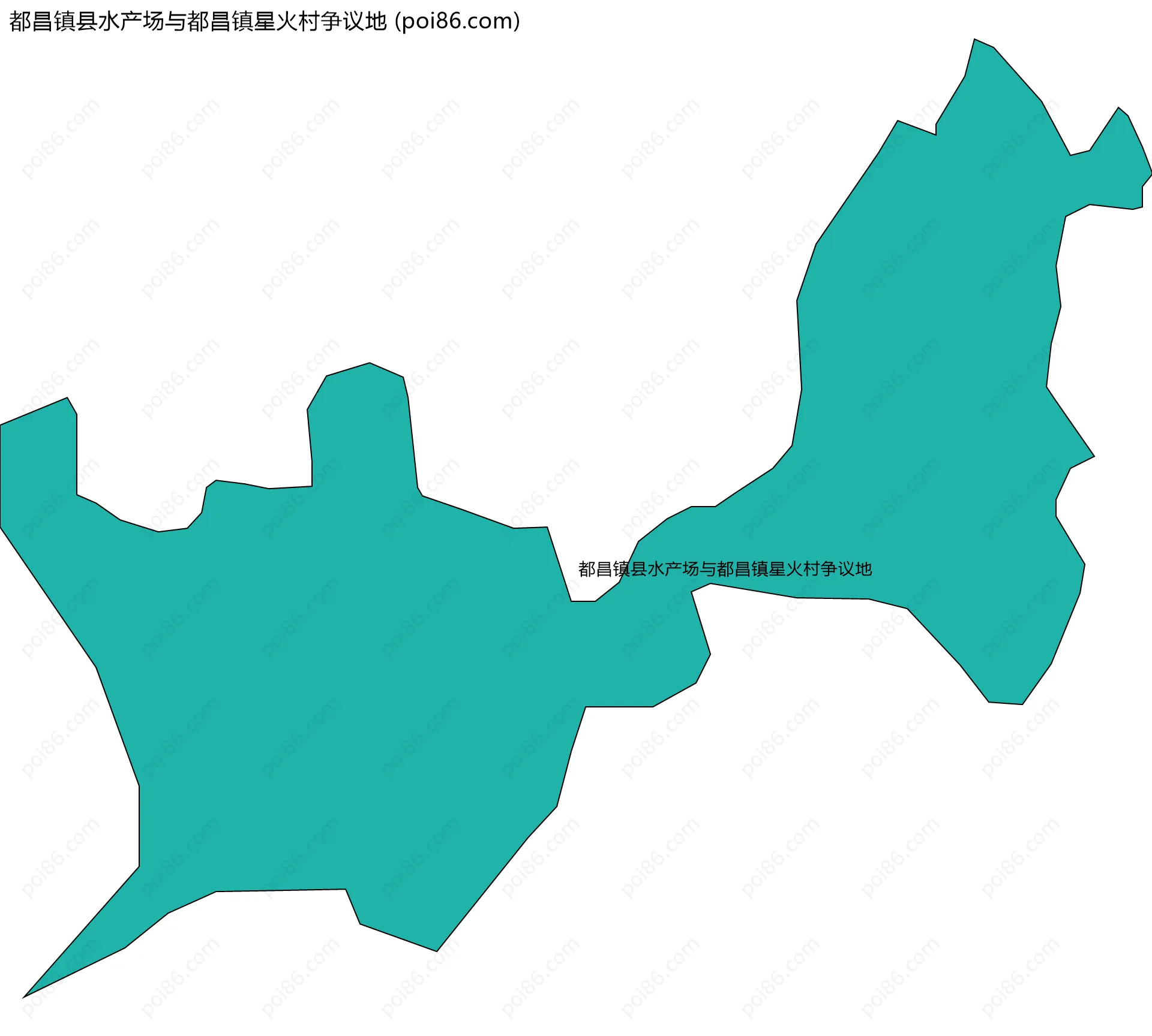 都昌镇县水产场与都昌镇星火村争议地边界地图
