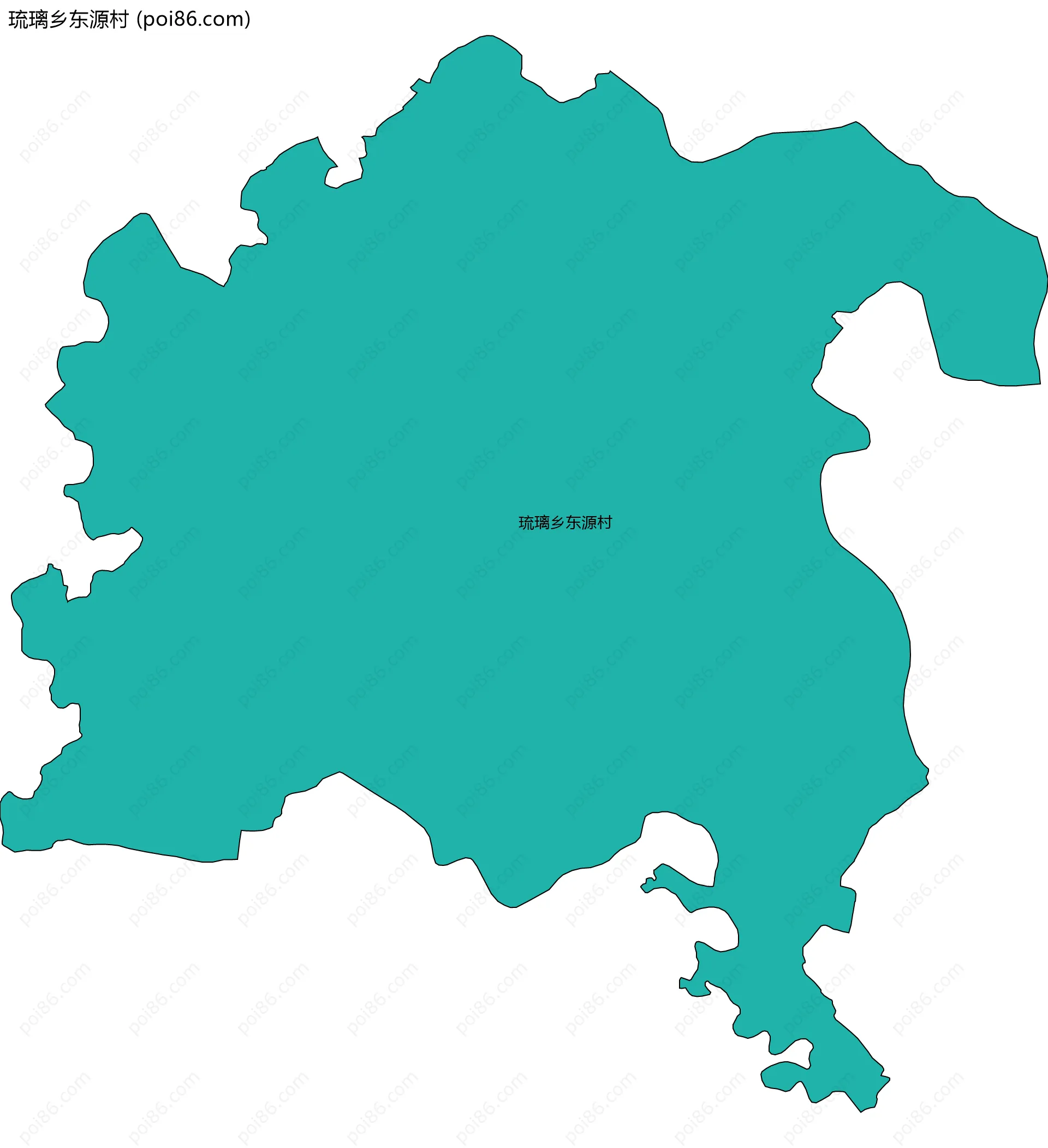 琉璃乡东源村边界地图