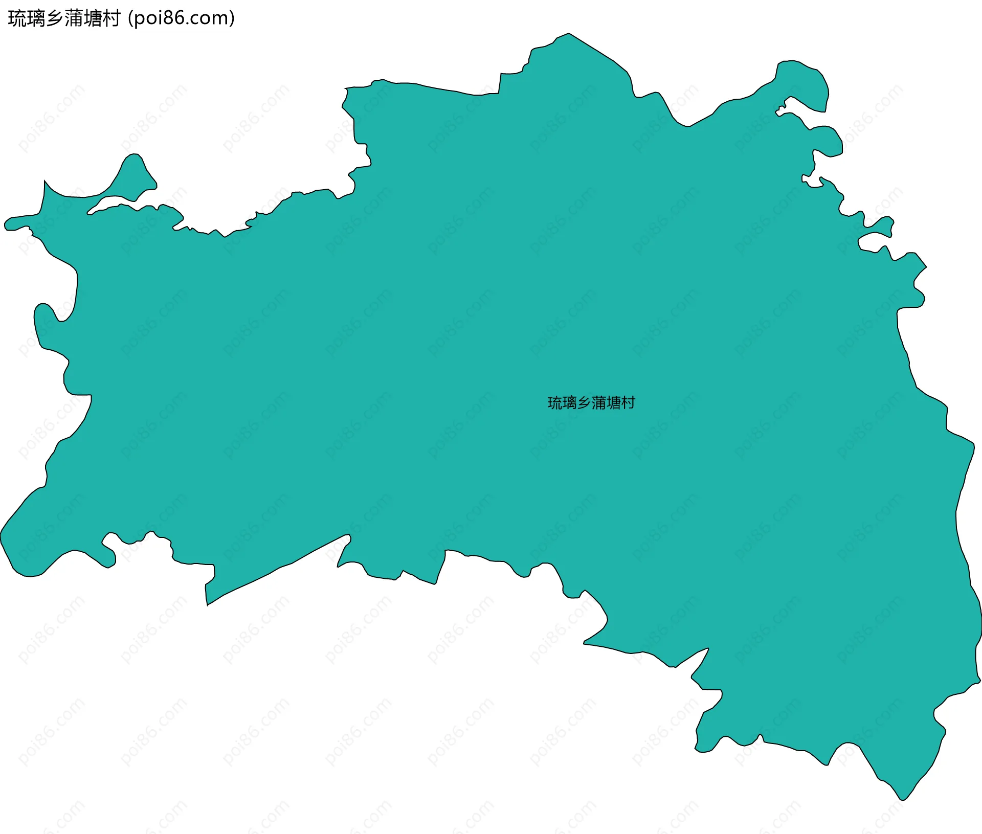 琉璃乡蒲塘村边界地图