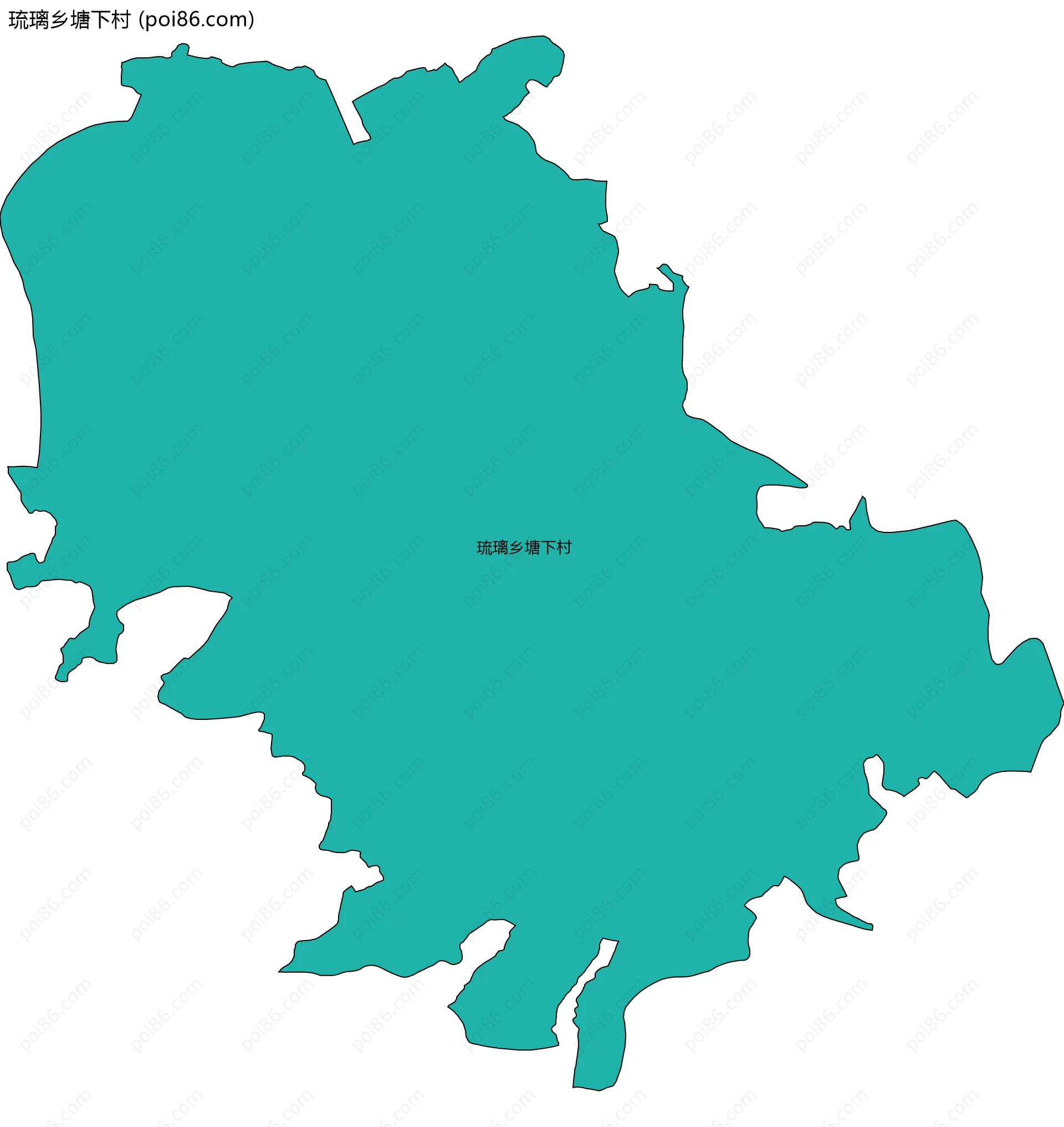 琉璃乡塘下村边界地图