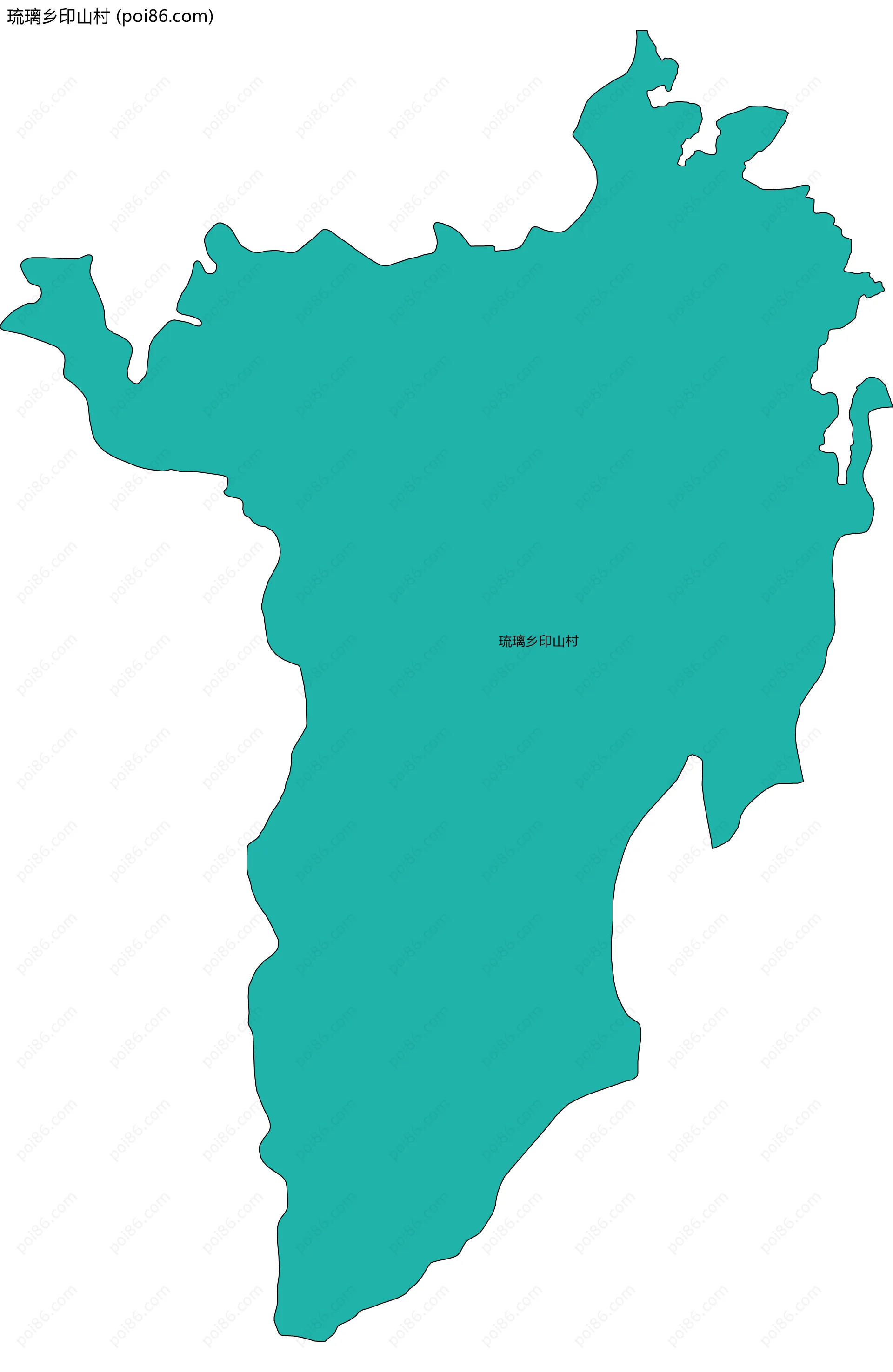 琉璃乡印山村边界地图