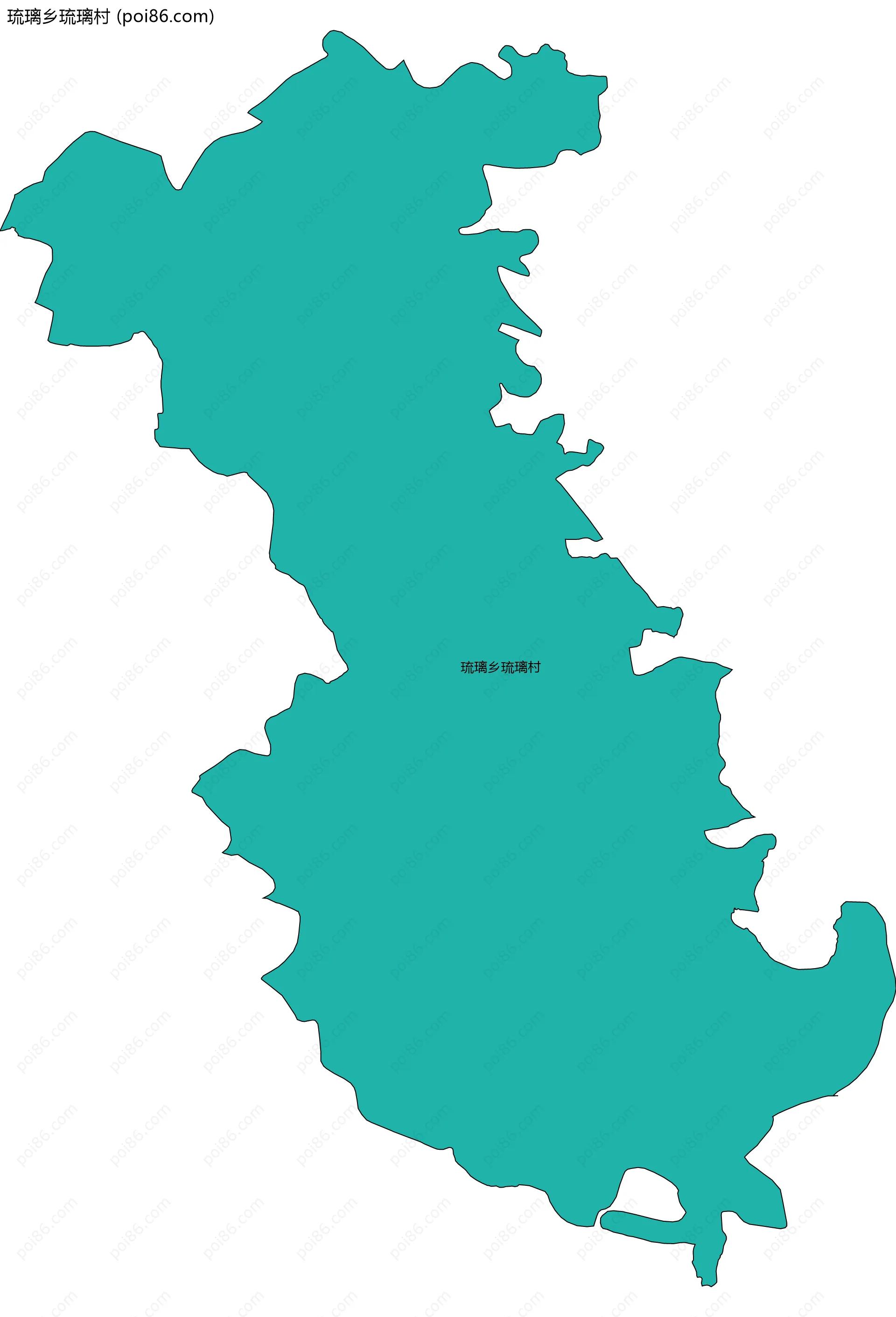 琉璃乡琉璃村边界地图