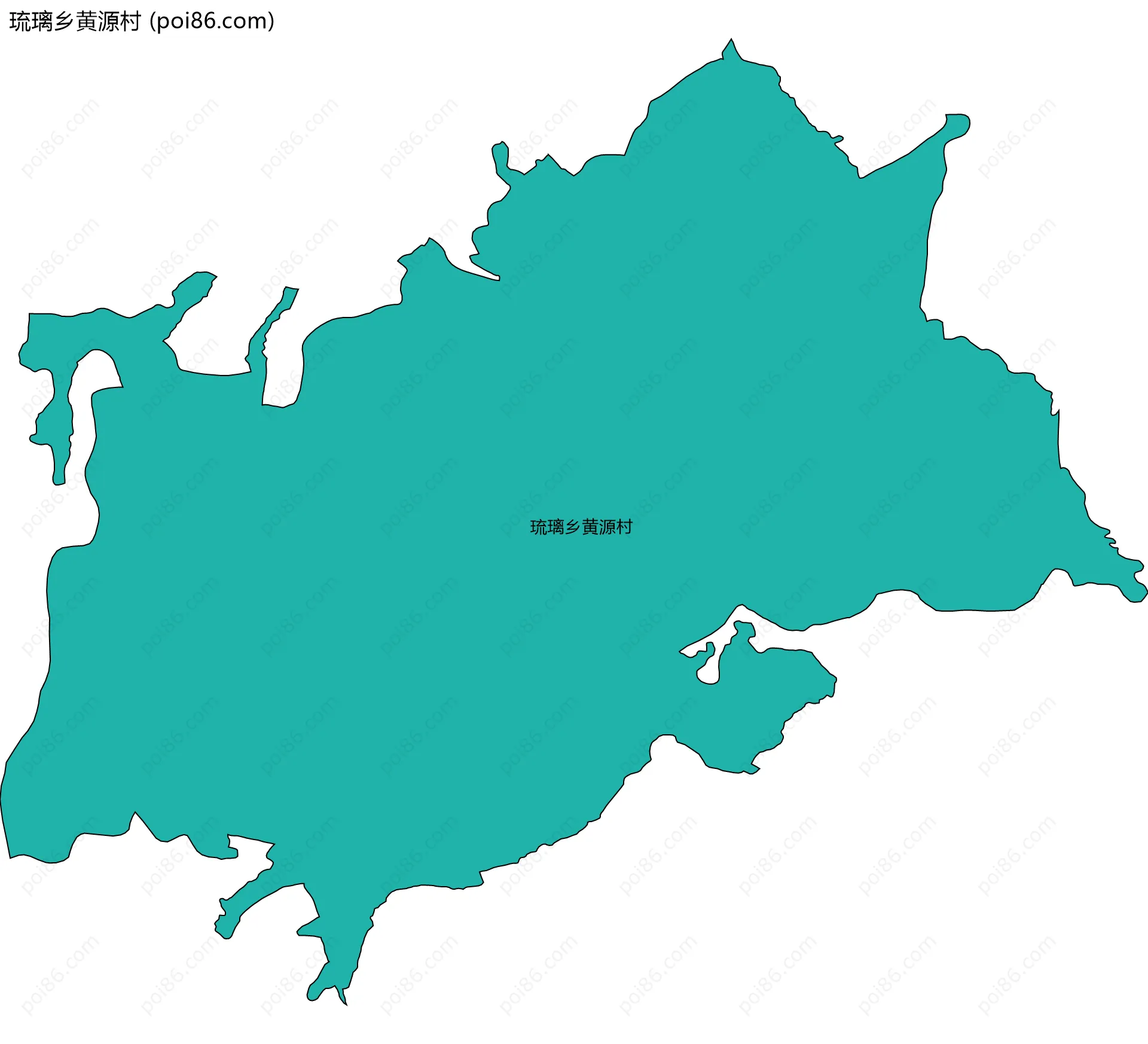 琉璃乡黄源村边界地图