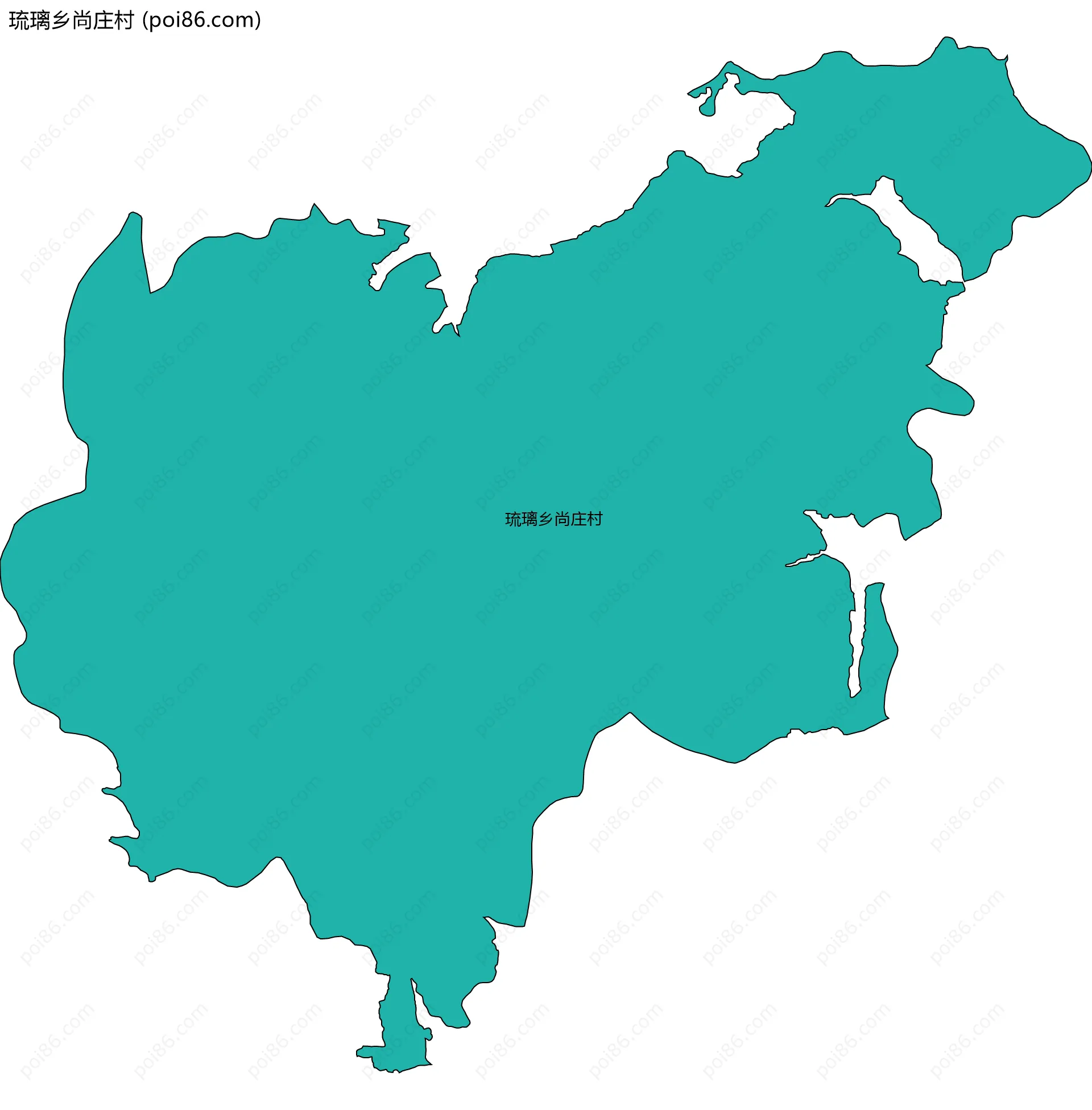 琉璃乡尚庄村边界地图