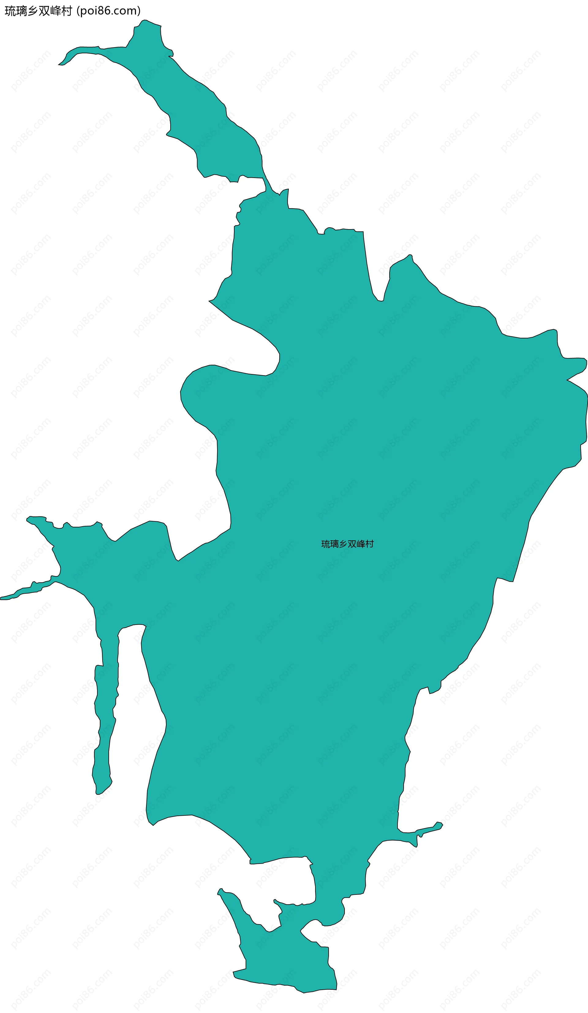 琉璃乡双峰村边界地图