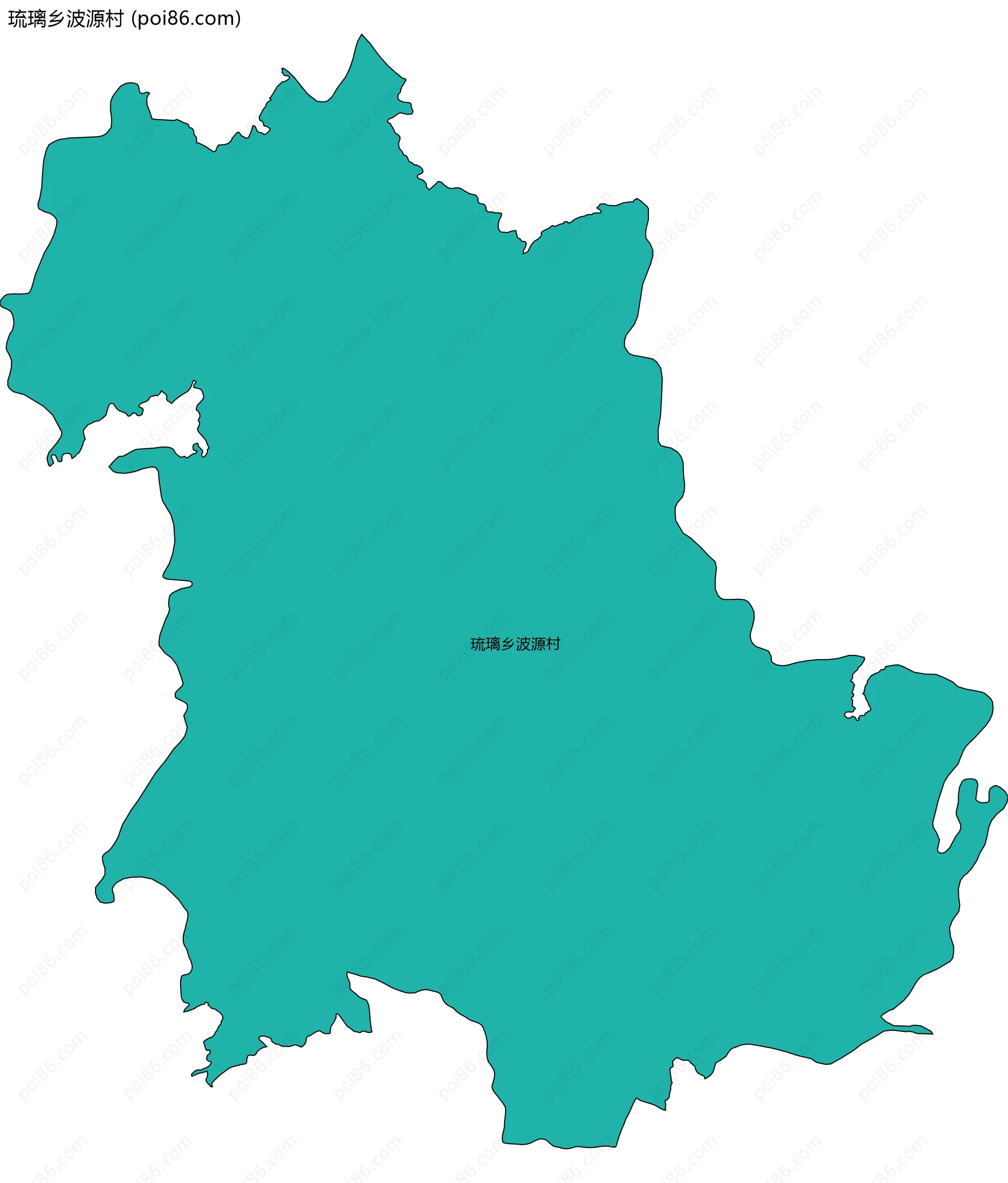 琉璃乡波源村边界地图