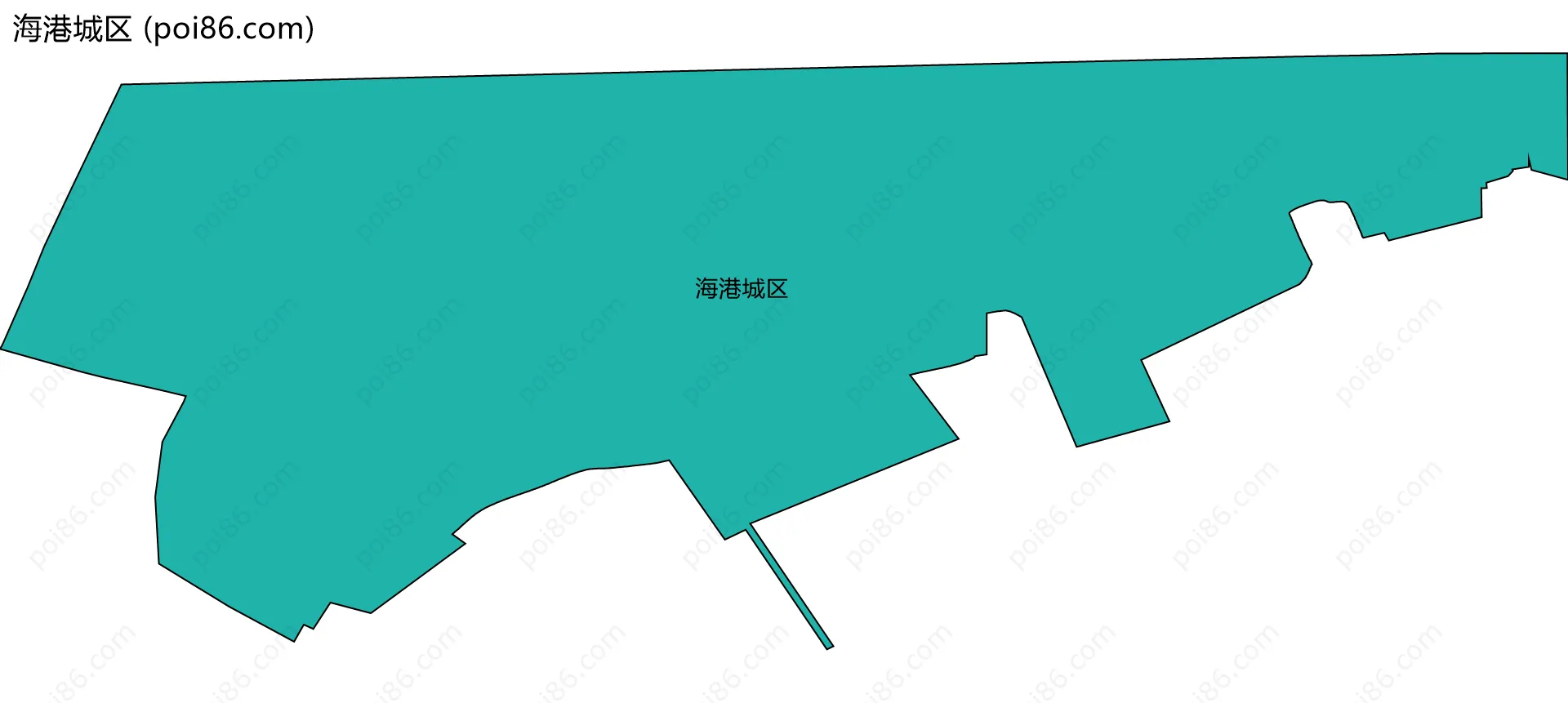 海港城区边界地图