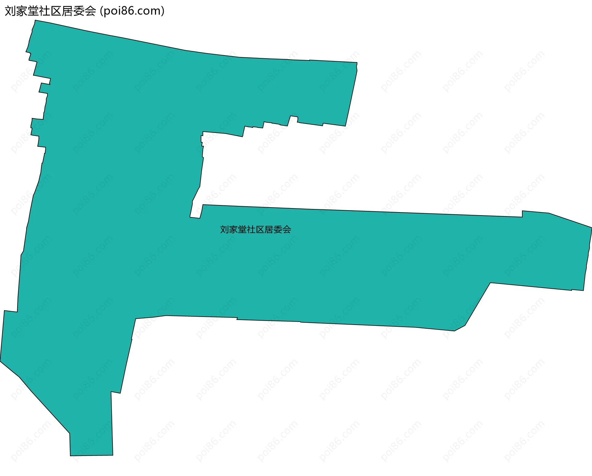刘家堂社区居委会边界地图